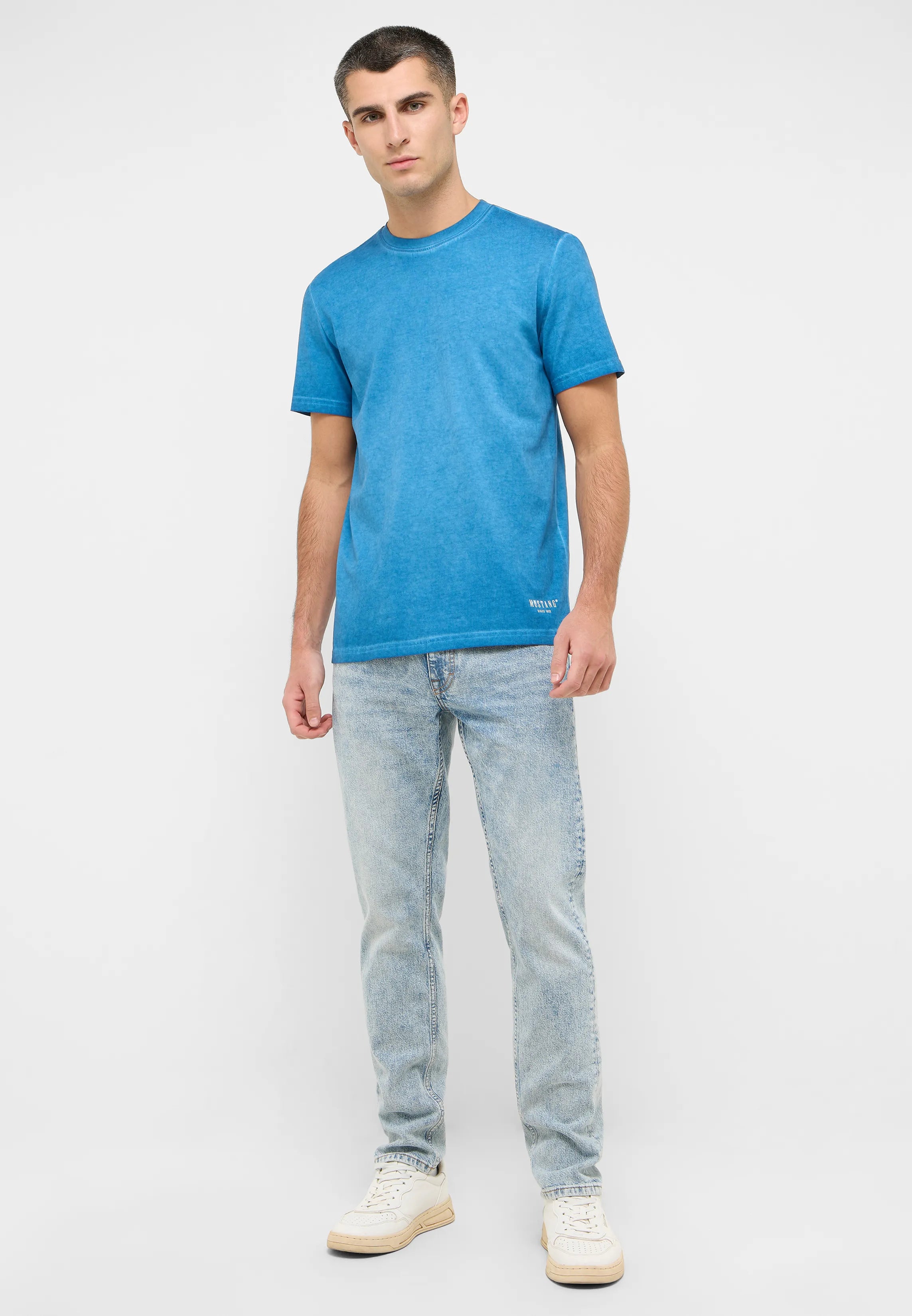 Męskie Spodnie jeansowe Mustang Style Oregon Slim Denim Blue 1016430 5000 413