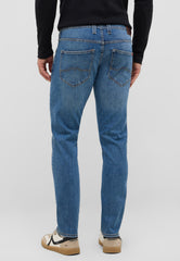 Męskie Spodnie Jeansowe Mustang Style Oregon Slim Denim Blue 1016799 5000 402