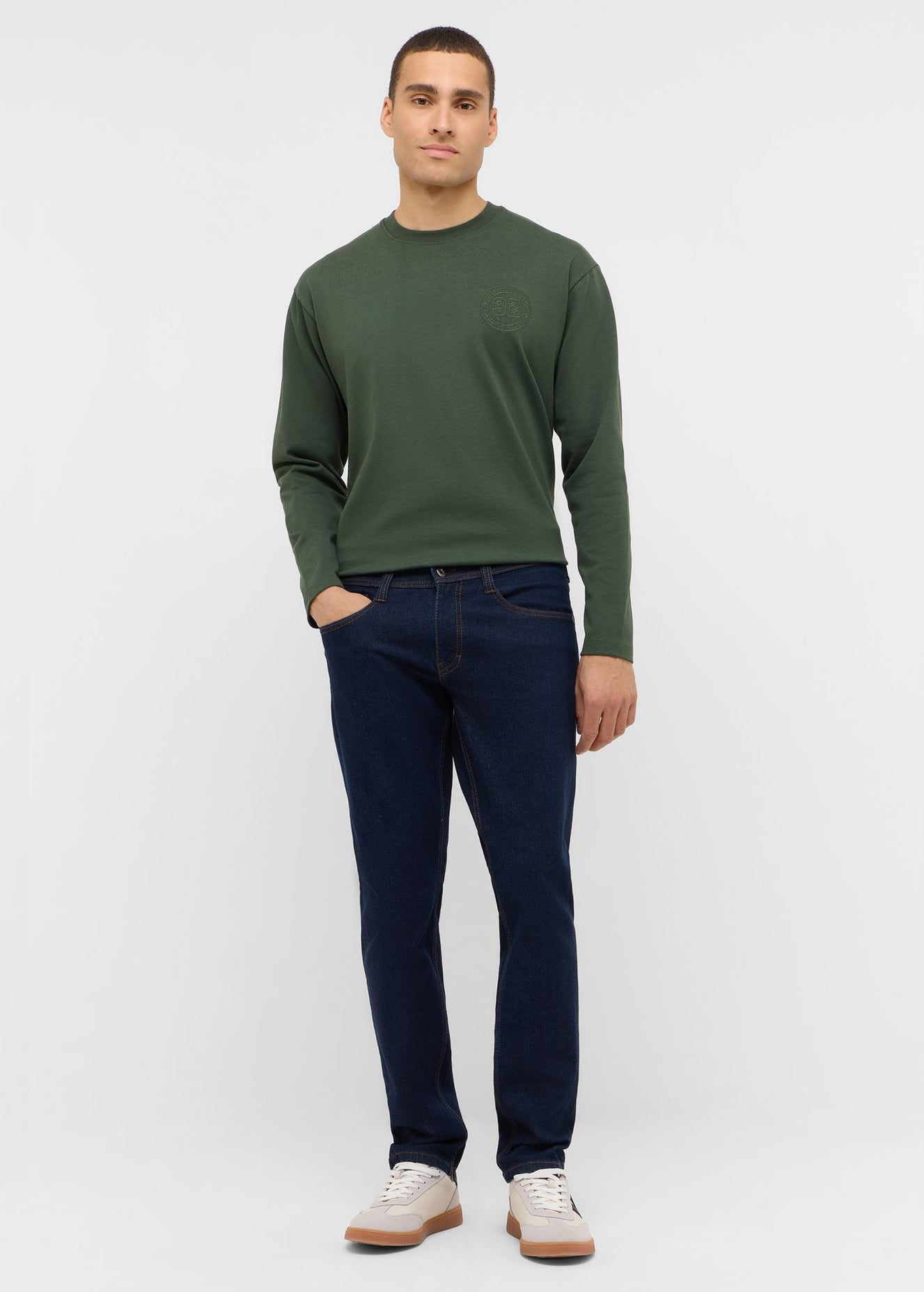 Męskie Spodnie jeansowe Mustang Style Oregon Slim Denim Blue 1017220 5000 883