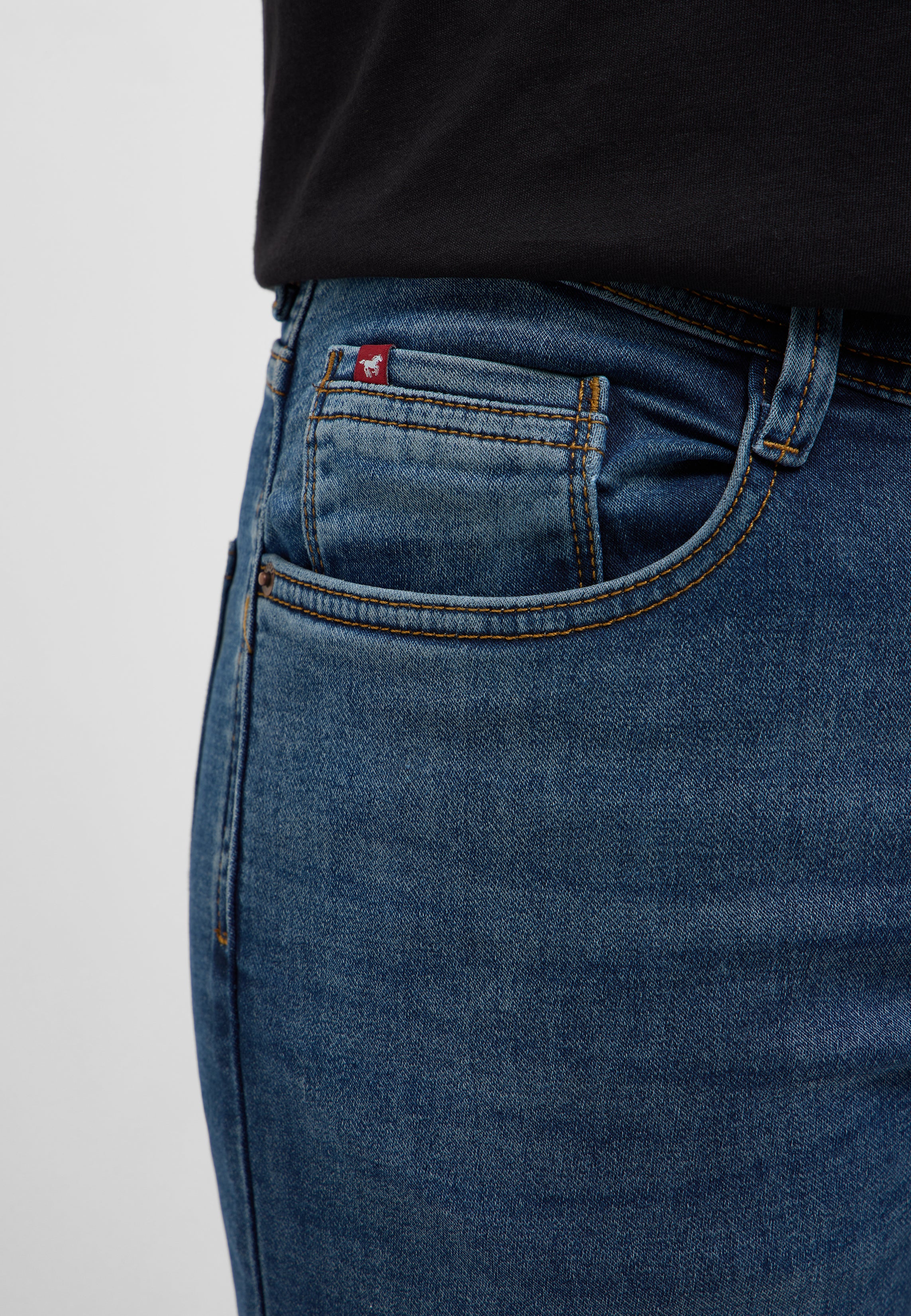 Męskie Spodnie jeansowe Mustang Style Oregon Slim K Denim Blue 1016805 5000 782