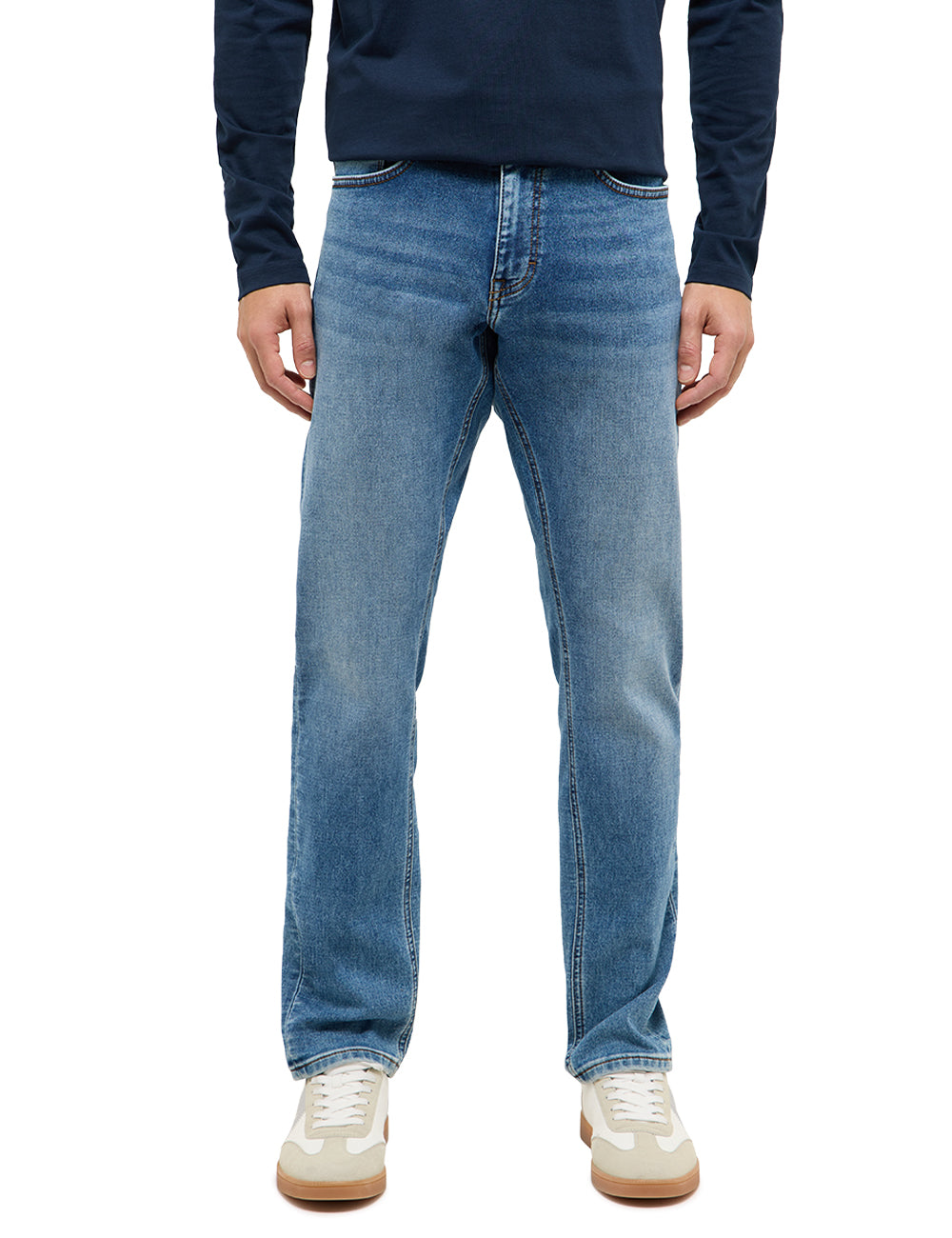 Męskie Spodnie Jeansowe Mustang Style Oregon Slim K Denim Blue 1017431 5000 582