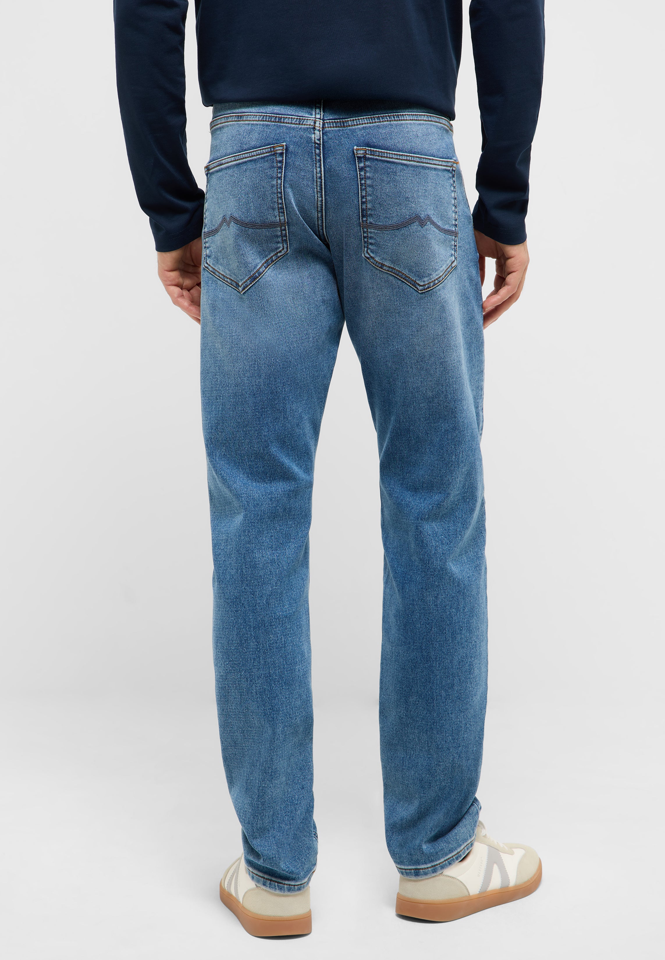 Męskie Spodnie Jeansowe Mustang Style Oregon Slim K Denim Blue 1017431 5000 582