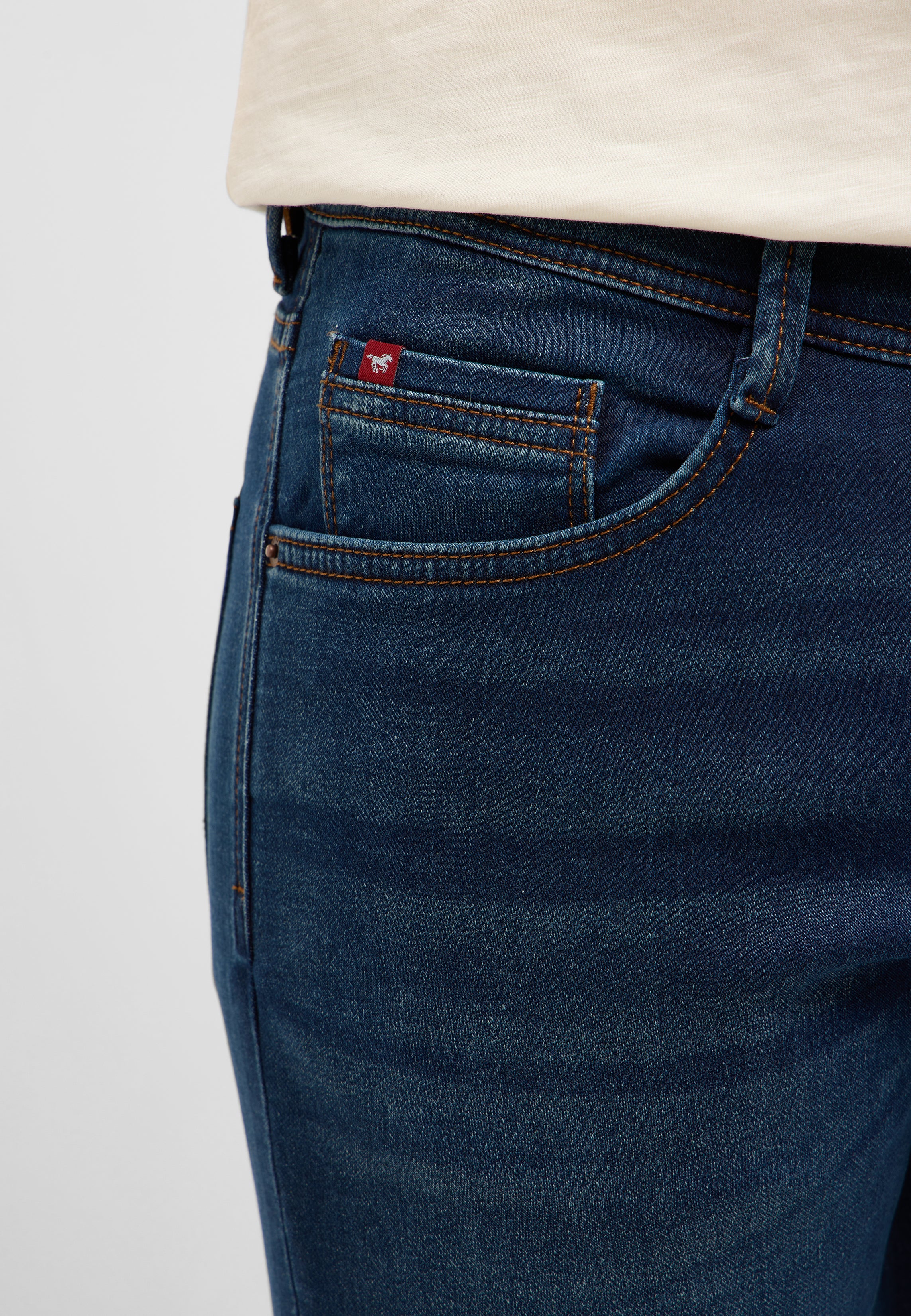 Męskie Spodnie Jeansowe Mustang Style Oregon Slim K Denim Blue 1017431 5000 803