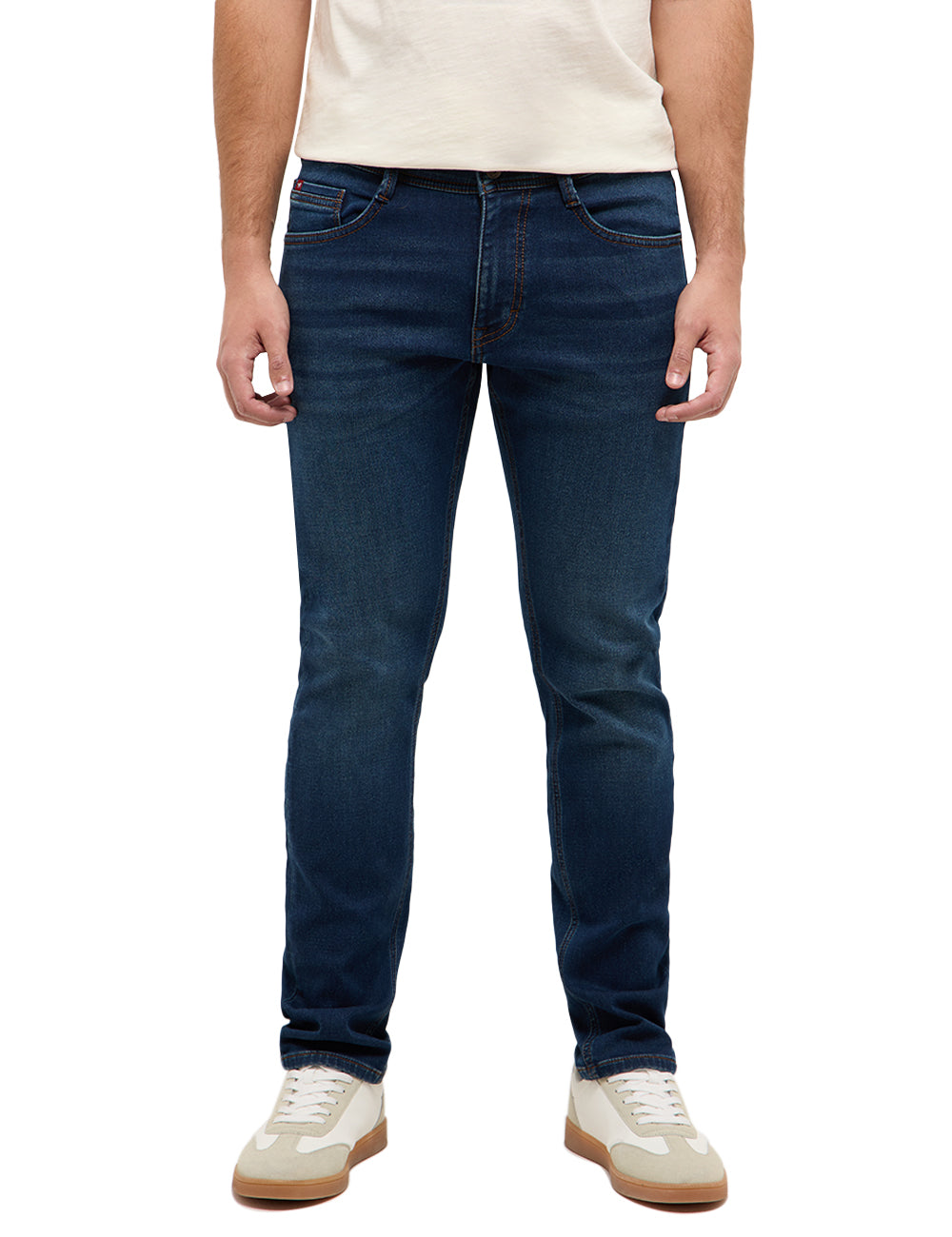 Męskie Spodnie Jeansowe Mustang Style Oregon Slim K Denim Blue 1017431 5000 803