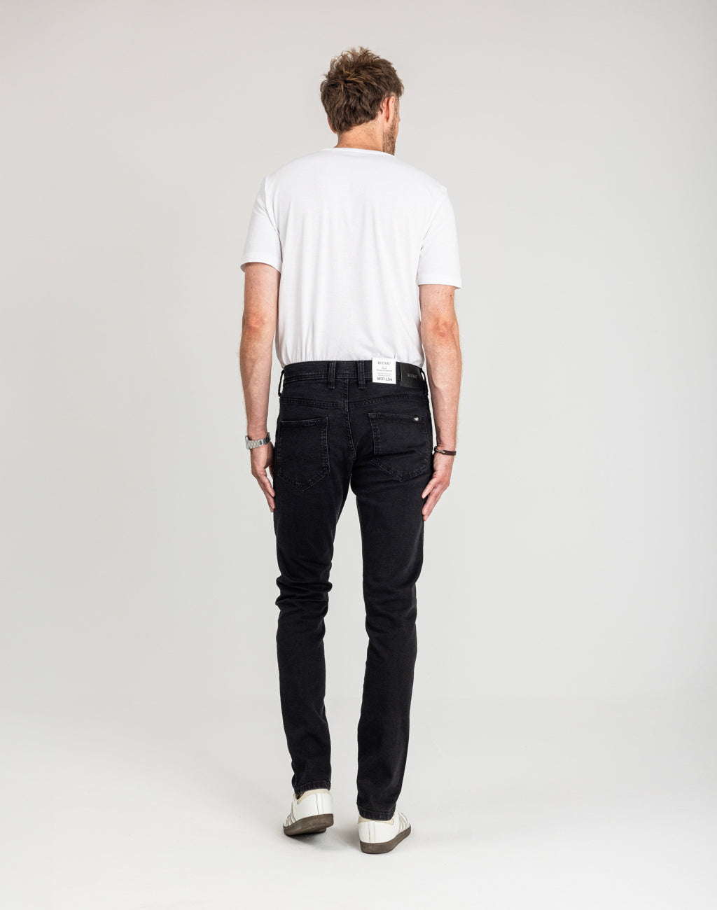 Męskie Spodnie jeansowe Mustang Style Oregon Tapered Denim Black 1018299 4000 940
