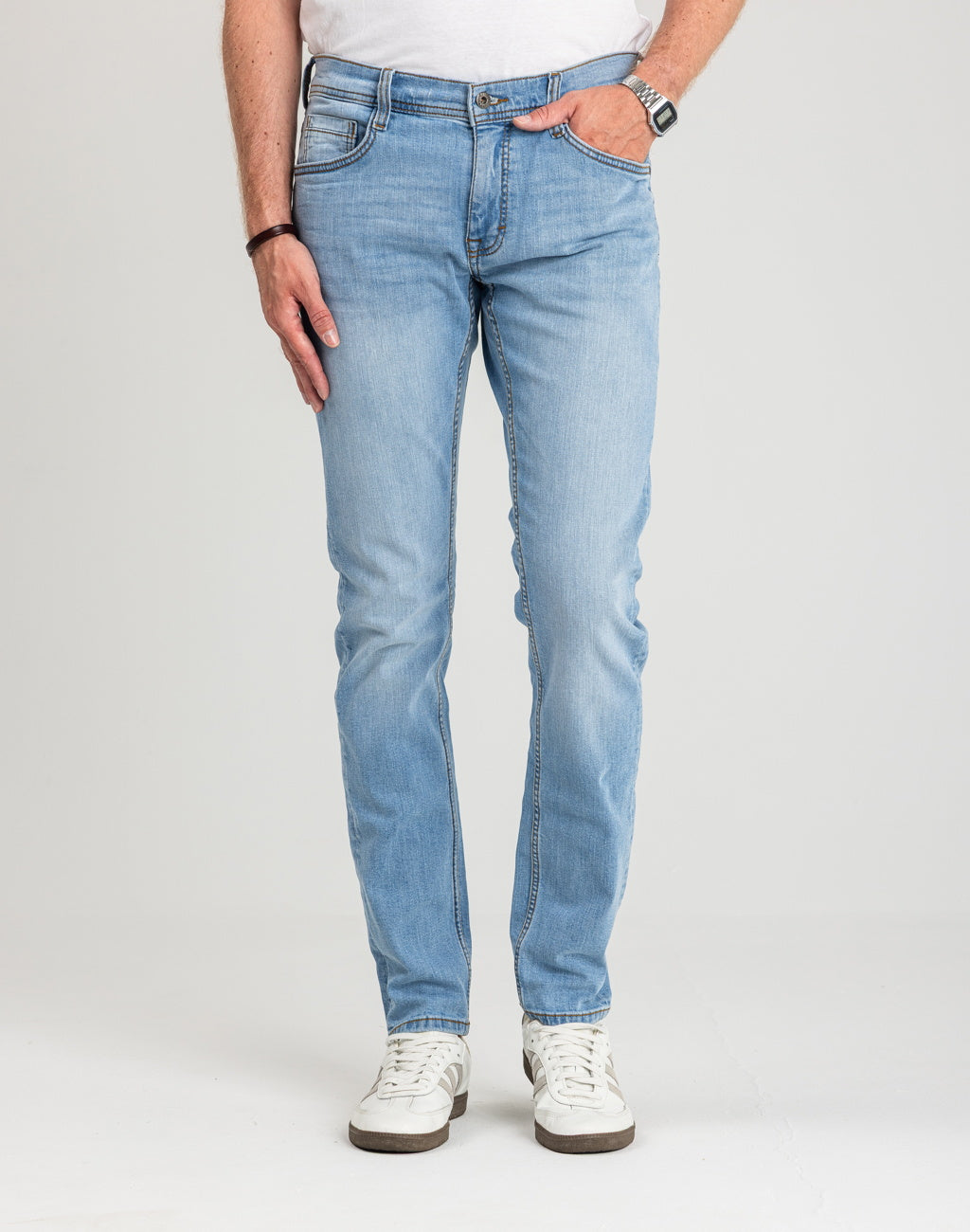 Męskie Spodnie jeansowe Mustang Style Oregon Tapered Denim Blue 1018072 5000 401