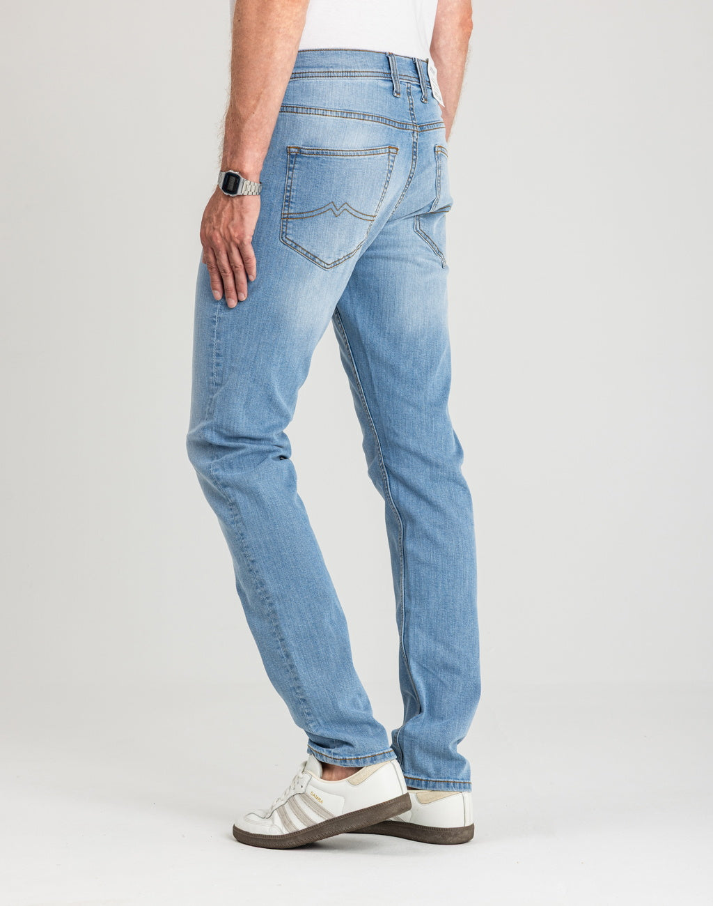 Męskie Spodnie jeansowe Mustang Style Oregon Tapered Denim Blue 1018072 5000 401