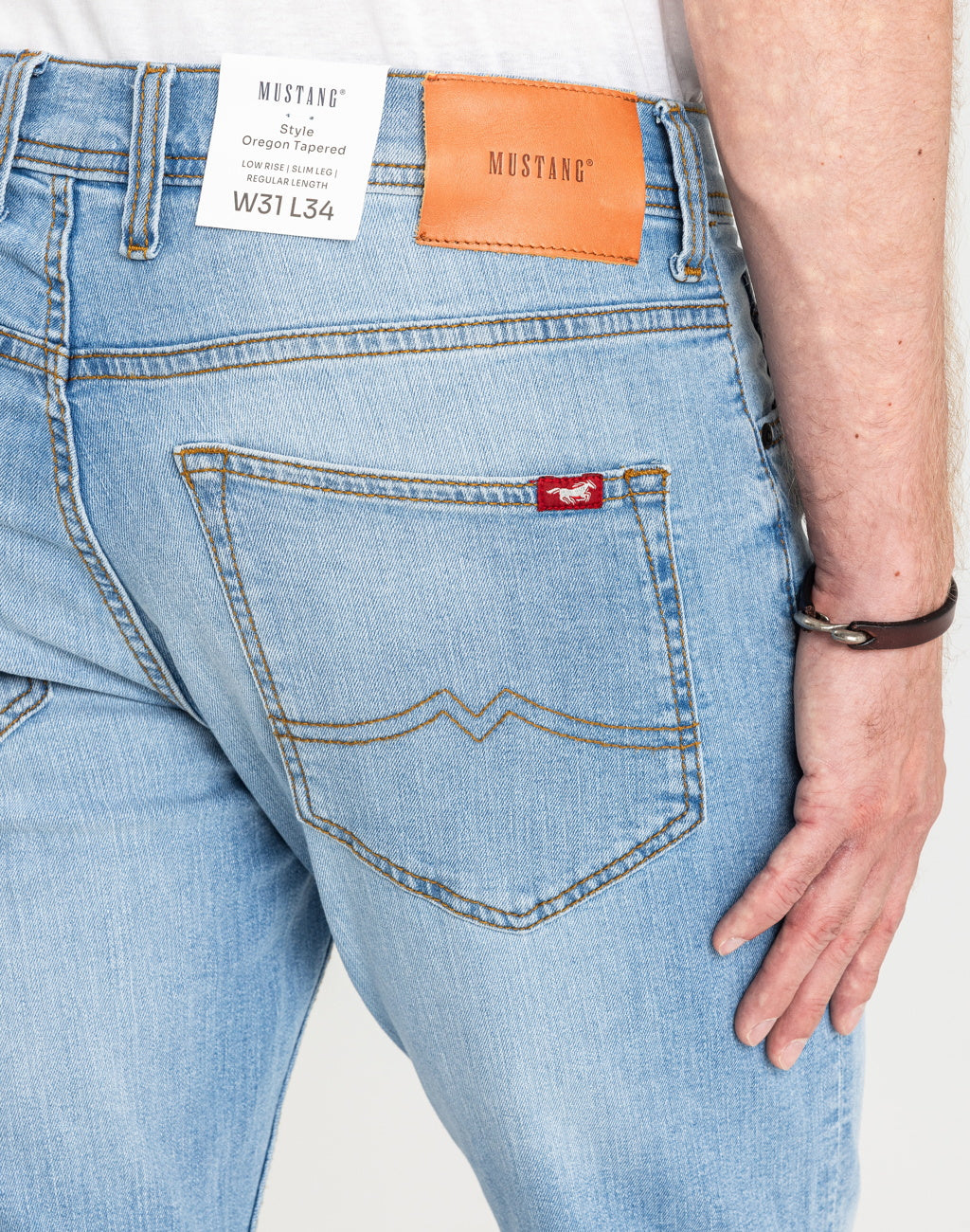 Męskie Spodnie jeansowe Mustang Style Oregon Tapered Denim Blue 1018072 5000 401