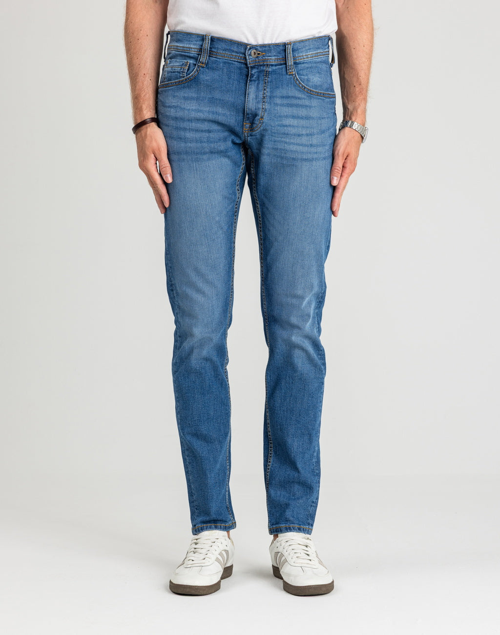 Męskie Spodnie jeansowe Mustang Style Oregon Tapered Denim Blue 1018072 5000 623