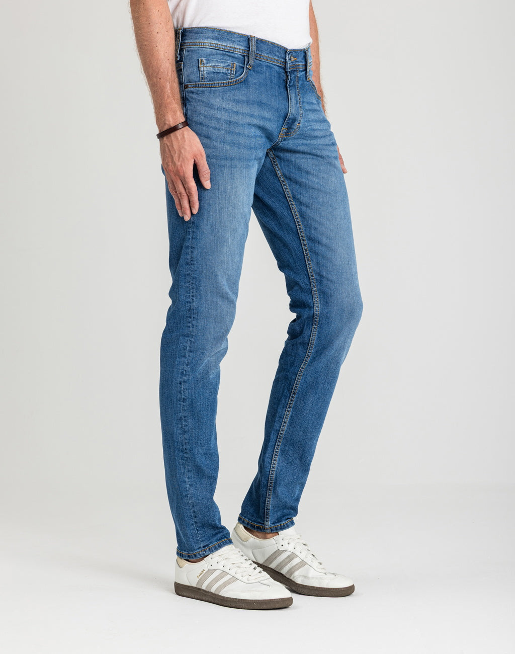 Męskie Spodnie jeansowe Mustang Style Oregon Tapered Denim Blue 1018072 5000 623