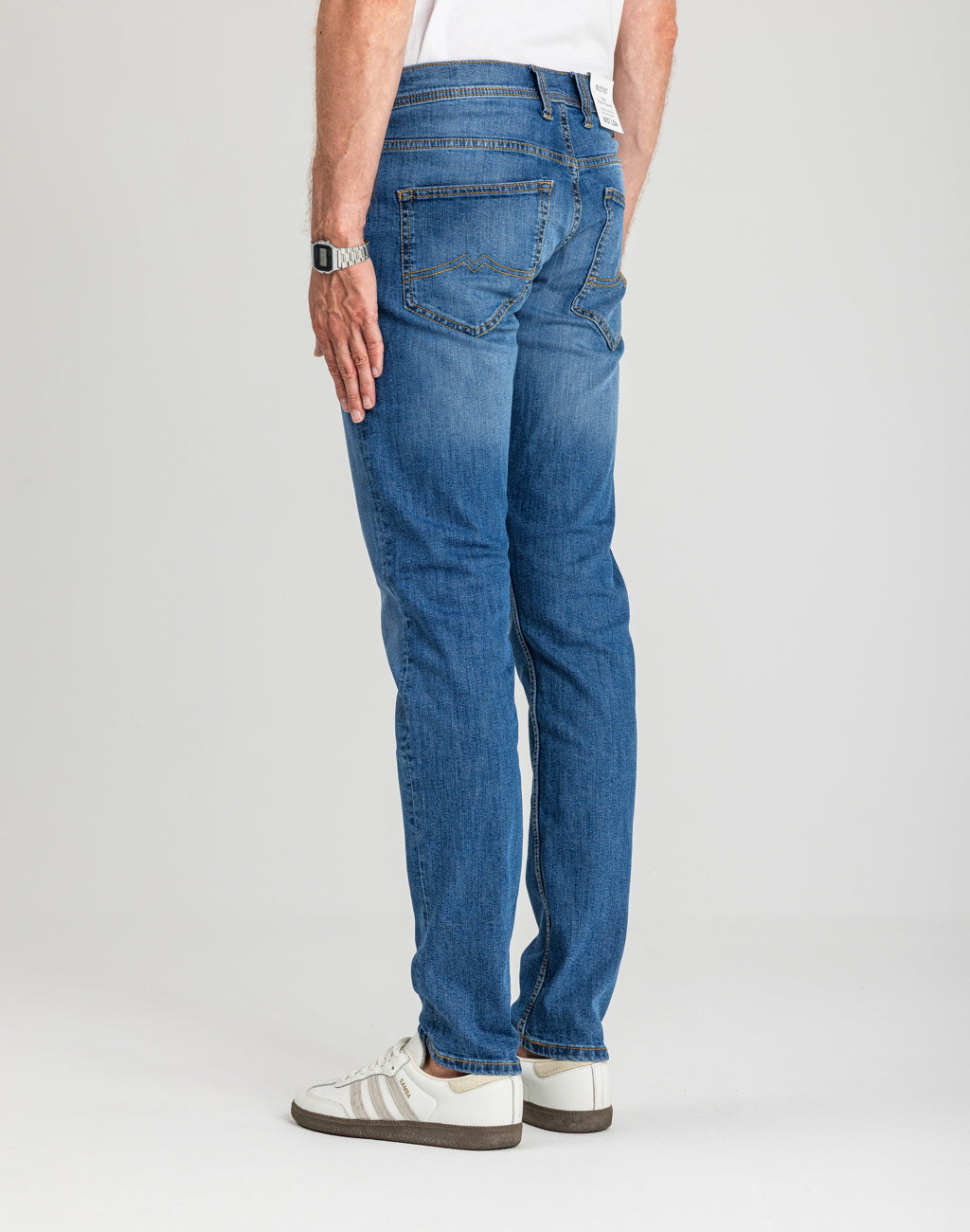 Męskie Spodnie jeansowe Mustang Style Oregon Tapered Denim Blue 1018072 5000 623