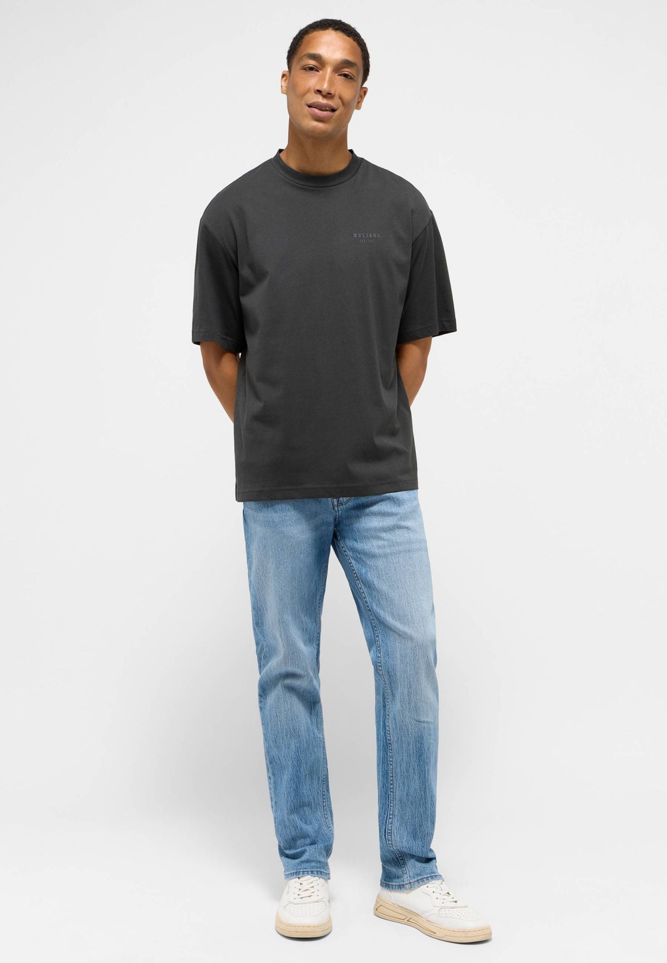 Męskie Spodnie jeansowe Mustang Style Orlando Slim Denim Blue 1015860 5000 303