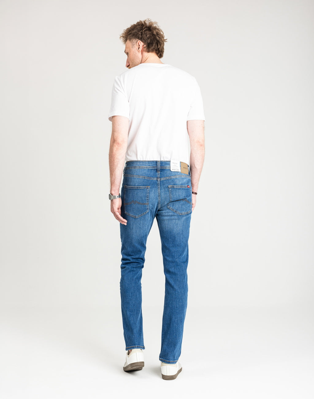 Męskie Spodnie Jeansowe Mustang Style Orlando Slim Denim Blue 1016625 5000 682