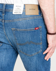 Męskie Spodnie Jeansowe Mustang Style Orlando Slim Denim Blue 1016625 5000 682