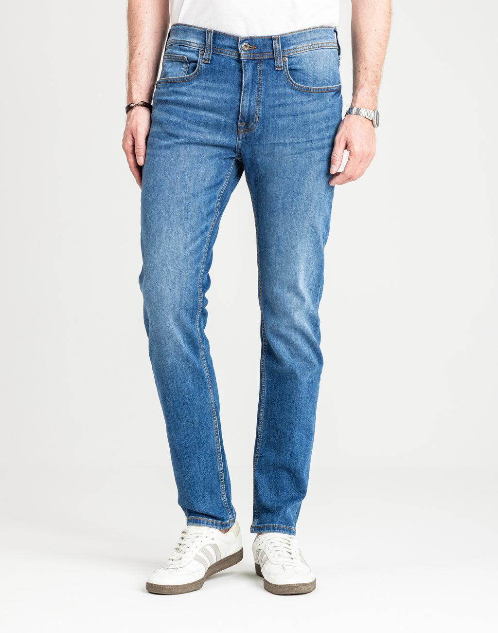 Męskie Spodnie Jeansowe Mustang Style Orlando Slim Denim Blue 1016625 5000 682
