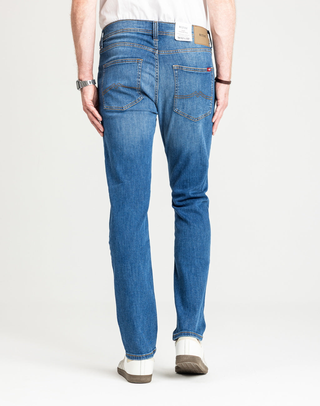 Męskie Spodnie Jeansowe Mustang Style Orlando Slim Denim Blue 1016625 5000 682