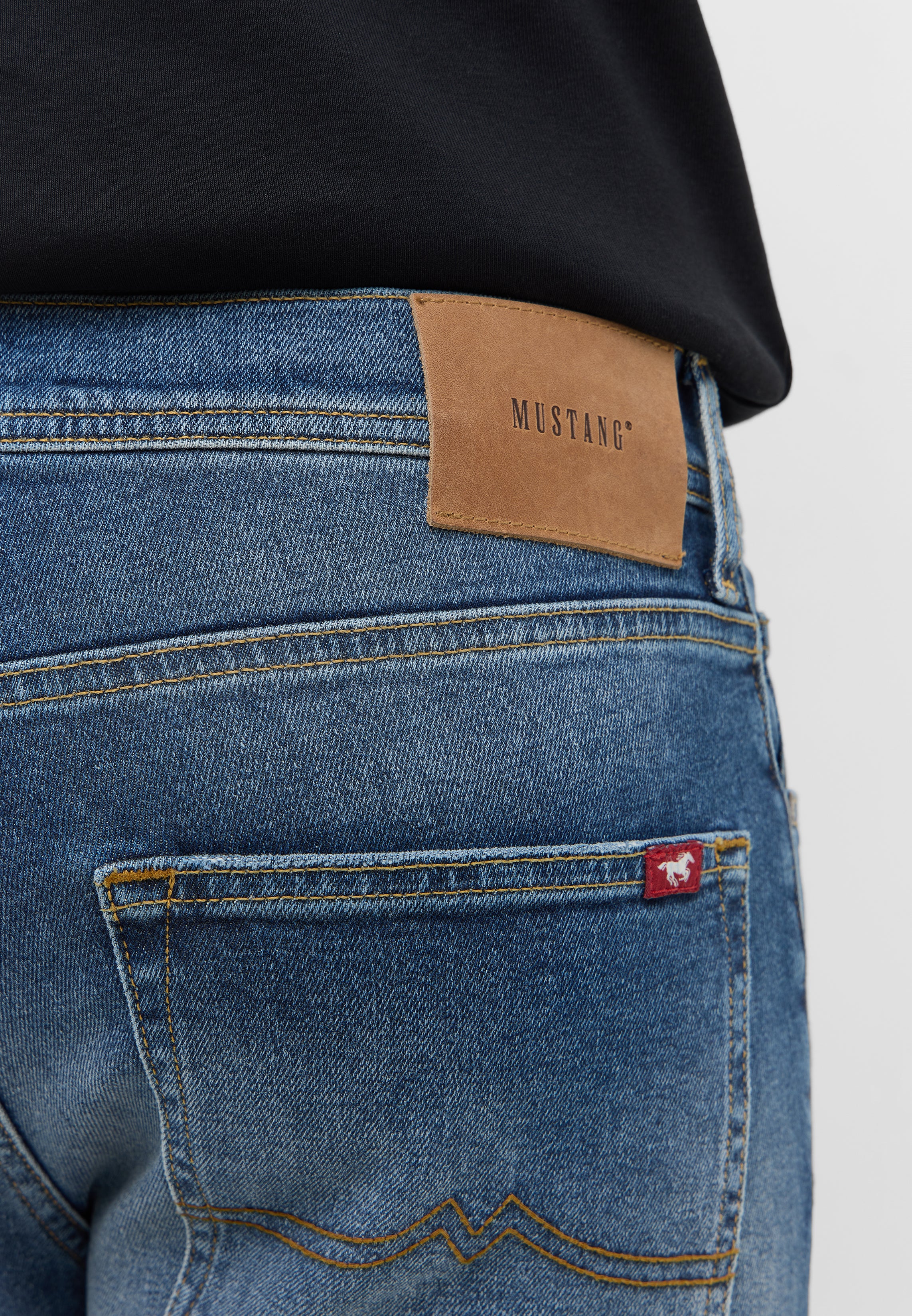 Męskie Spodnie Jeansowe Mustang Style Orlando Slim Denim Blue 1016797 5000 434