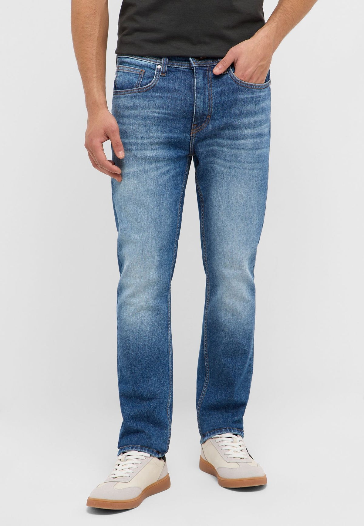 Męskie Spodnie Jeansowe Mustang Style Orlando Slim Denim Blue 1017429 5000 723