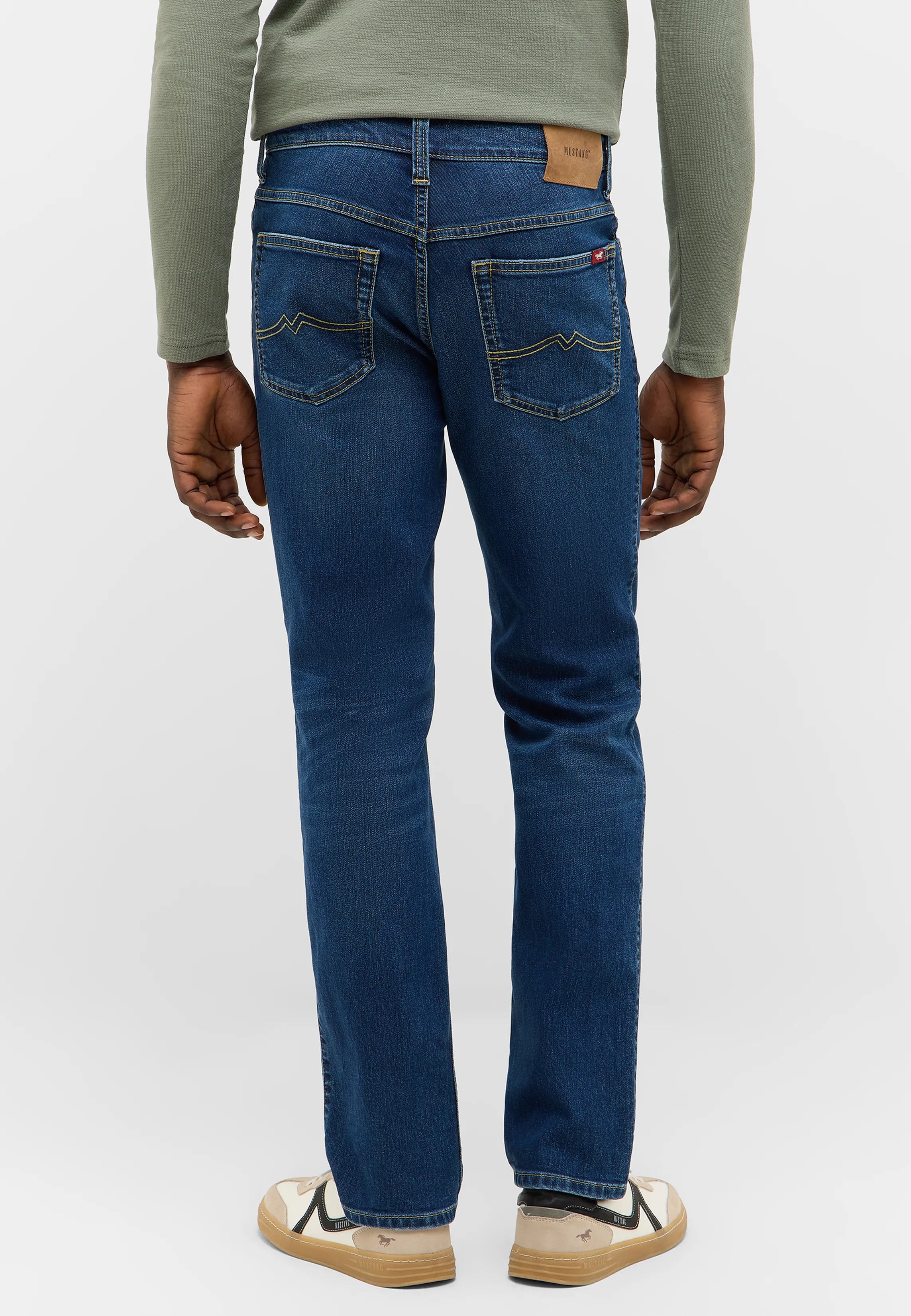 Męskie Spodnie Jeansowe Mustang Style Tramper Straight Denim Blue 1016812 5000 703