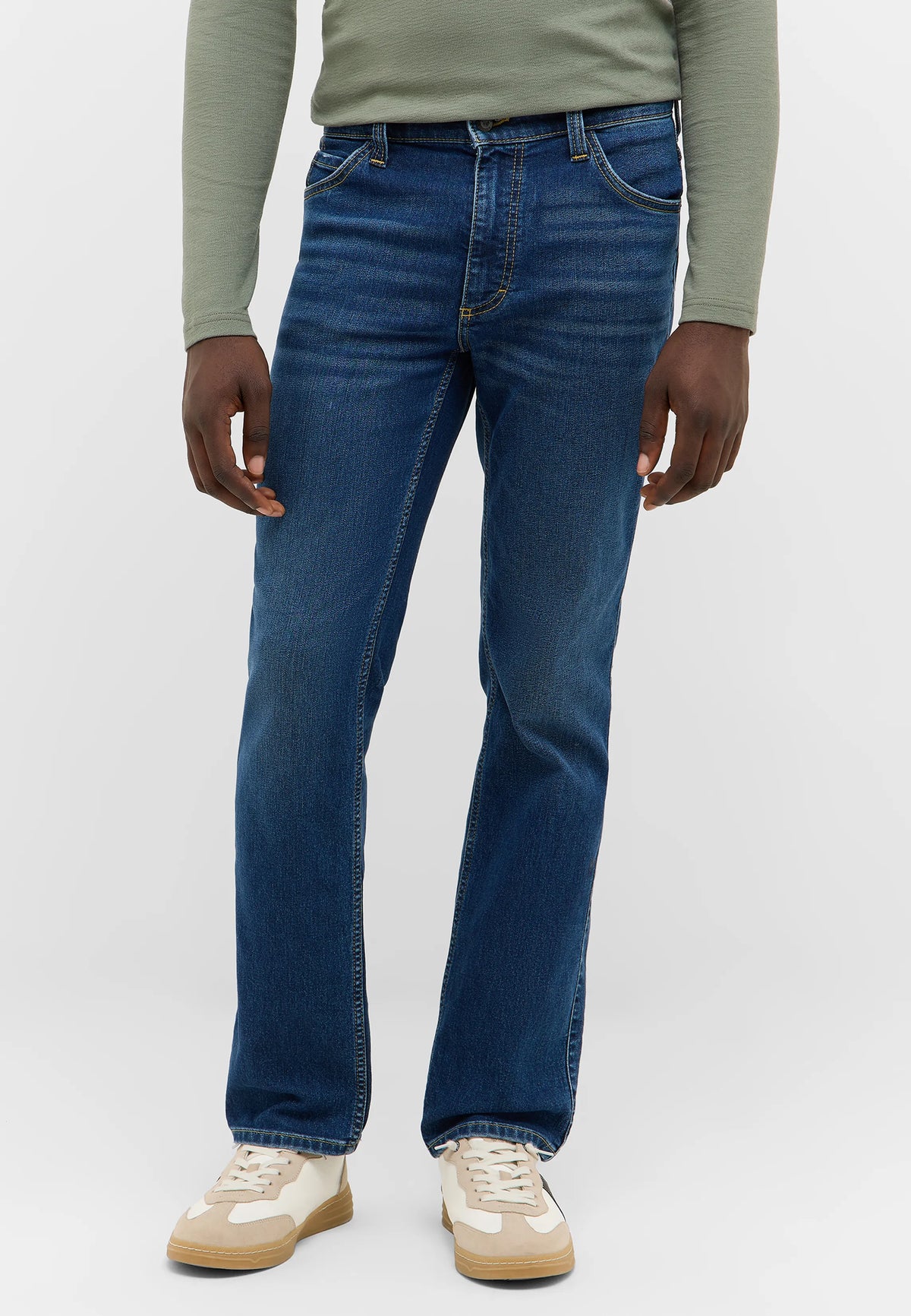Męskie Spodnie Jeansowe Mustang Style Tramper Straight Denim Blue 1016812 5000 703