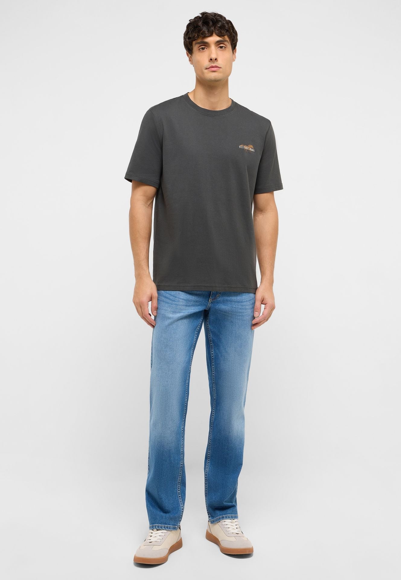 Męskie Spodnie Jeansowe Mustang Style Tramper Straight Denim Blue 1017440 5000 582