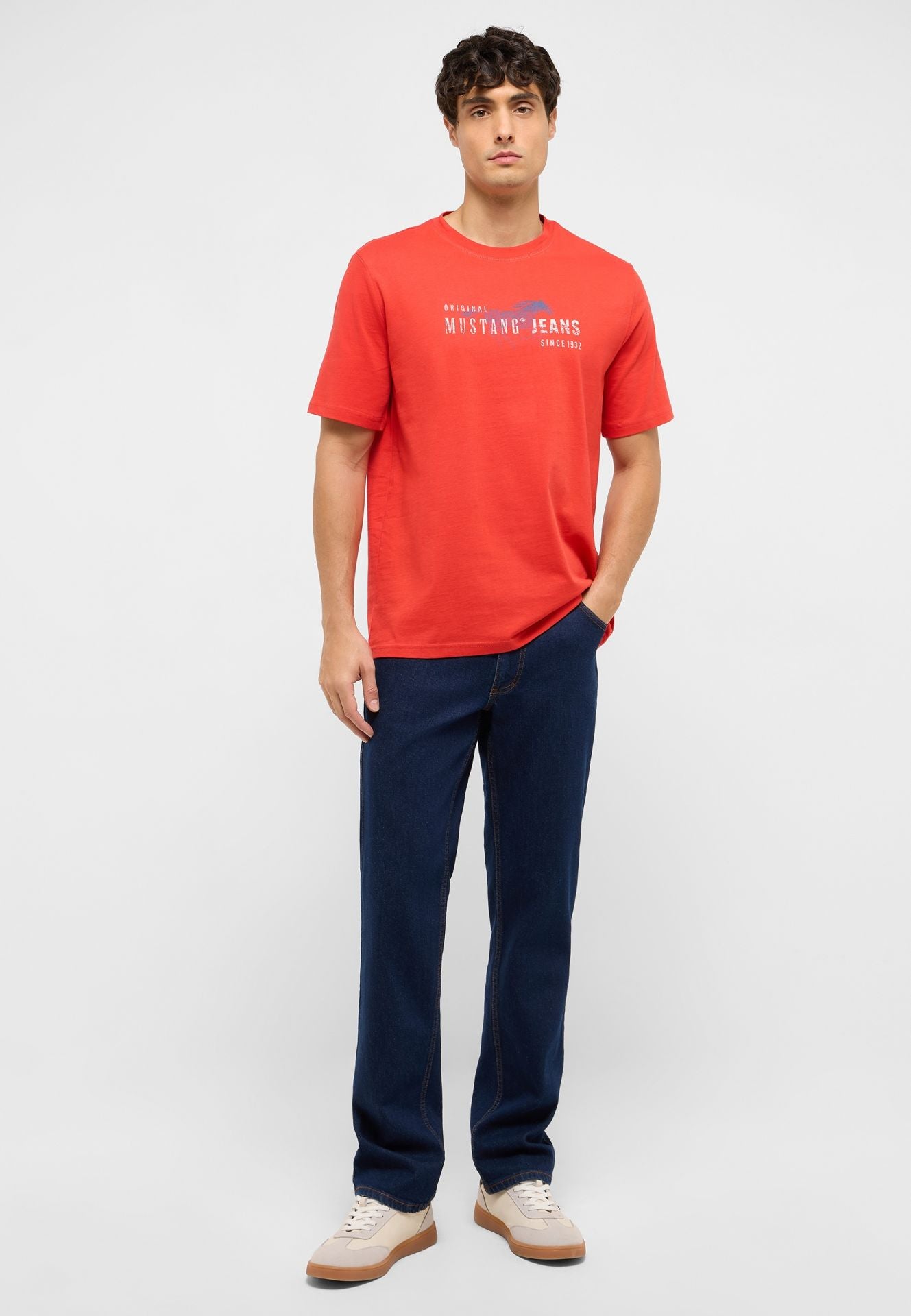 Męskie Spodnie Jeansowe Mustang Style Tramper Straight Denim Blue 1017440 5000 940