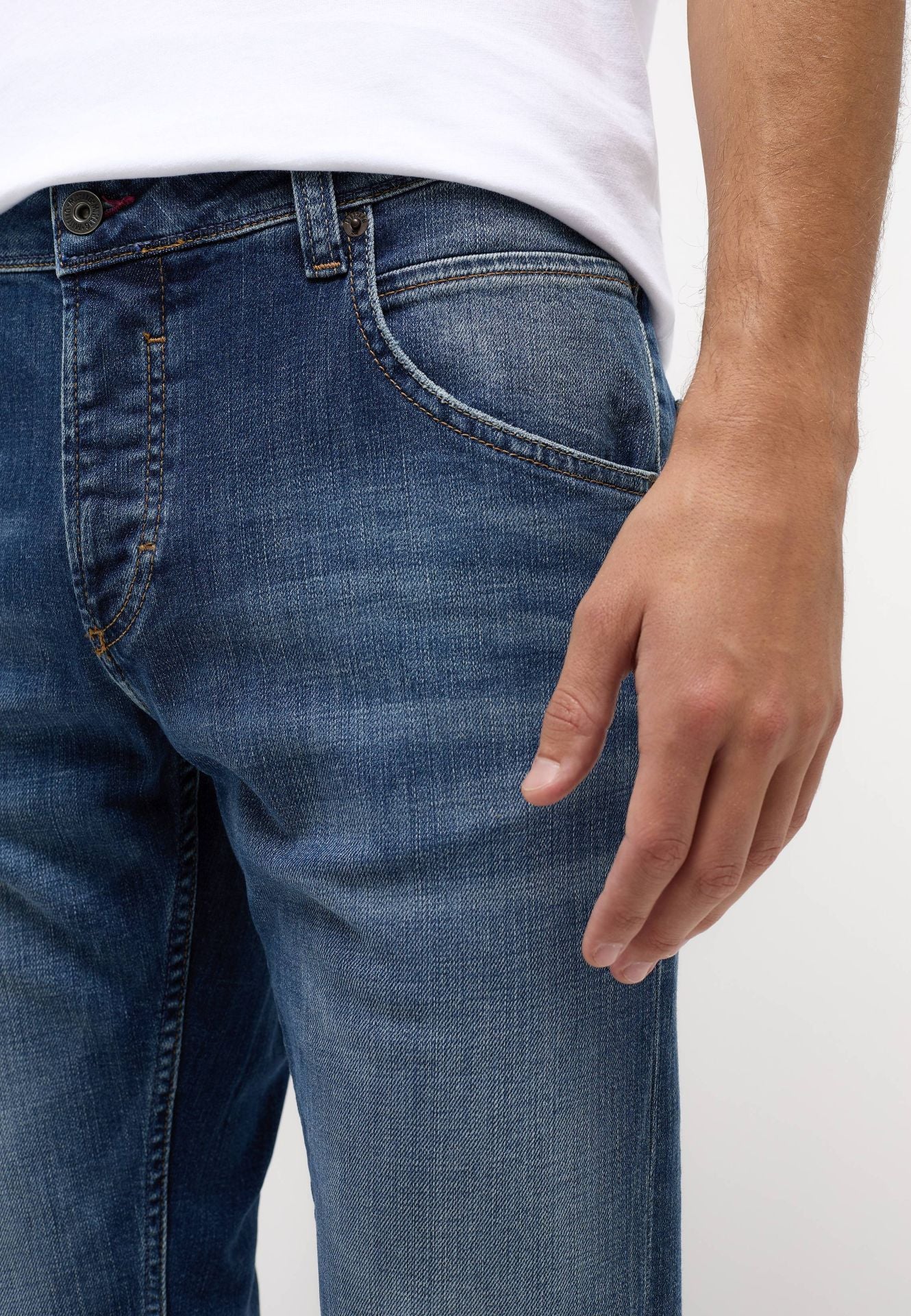 Męskie Spodnie jeansowe Mustang Style Washington Straight Denim Blue 1016618 5000 313