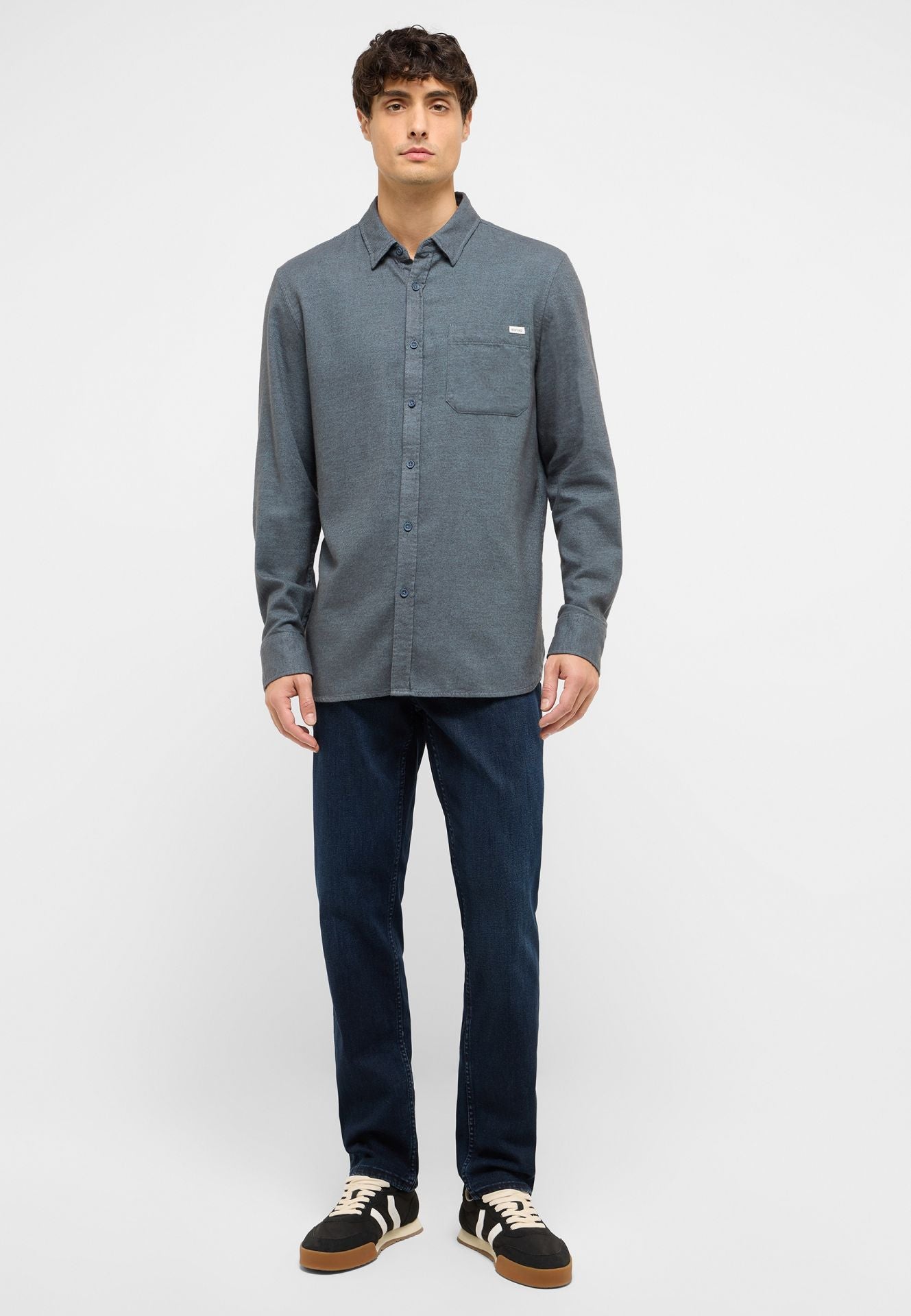 Męskie Spodnie jeansowe Mustang Style Washington Straight Denim Blue 1016983 5000 801