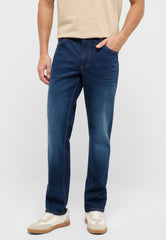 Męskie Spodnie Jeansowe Mustang Style Washington Straight Denim Blue 1017439 5000 802