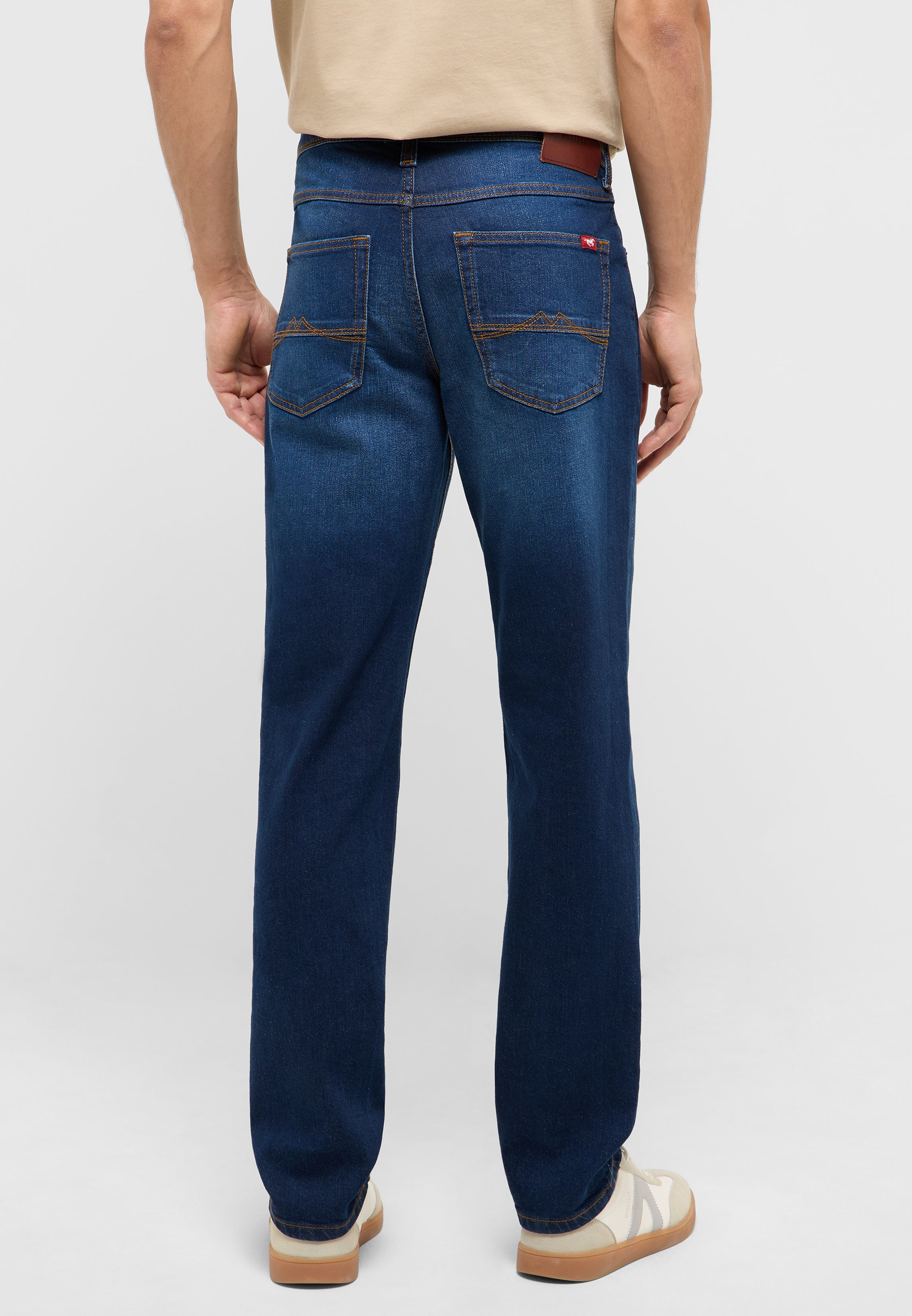 Męskie Spodnie Jeansowe Mustang Style Washington Straight Denim Blue 1017439 5000 802