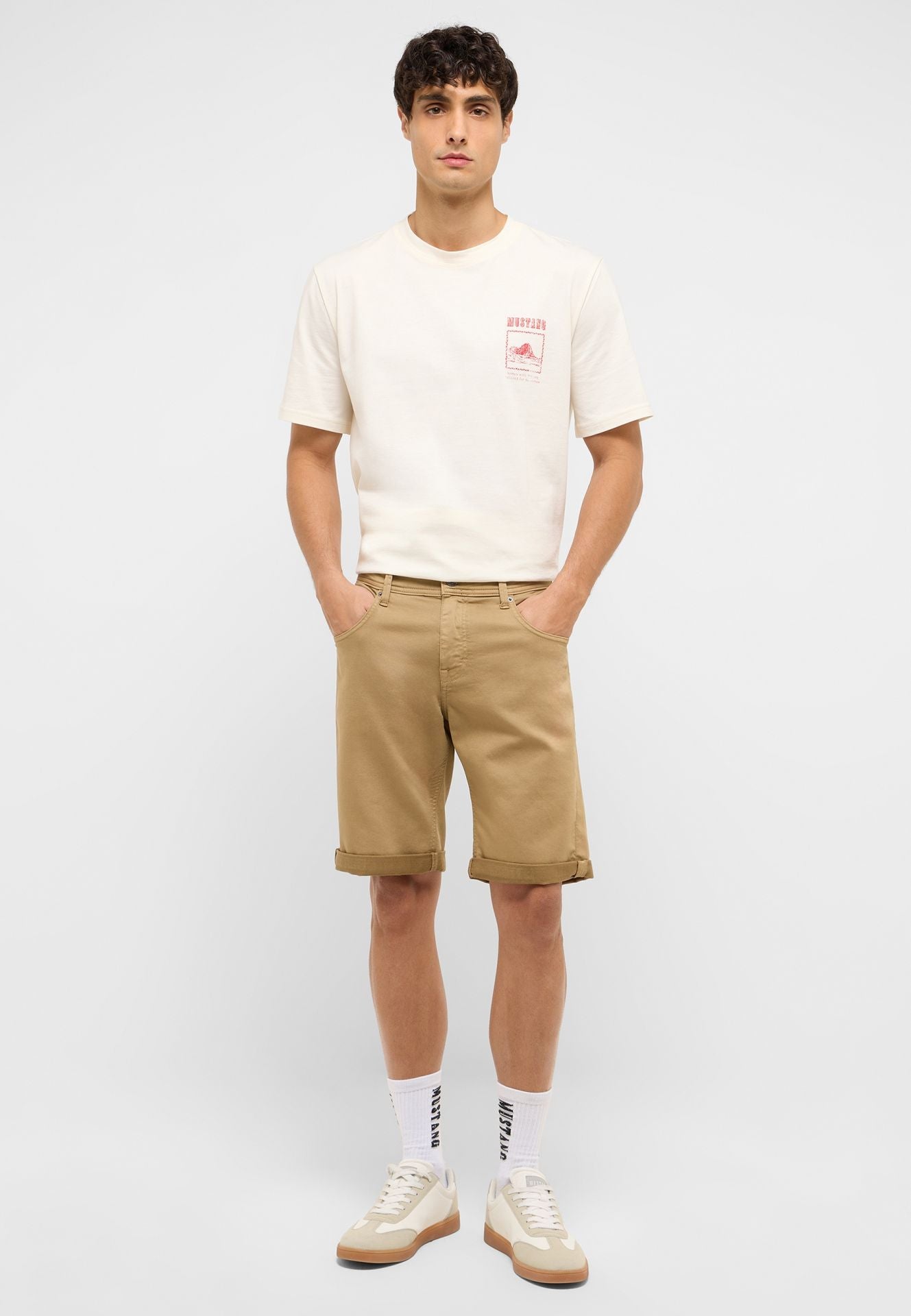 Męskie Szorty Mustang Style Chicago Shorts Z Petrified Oak 1017457 3378