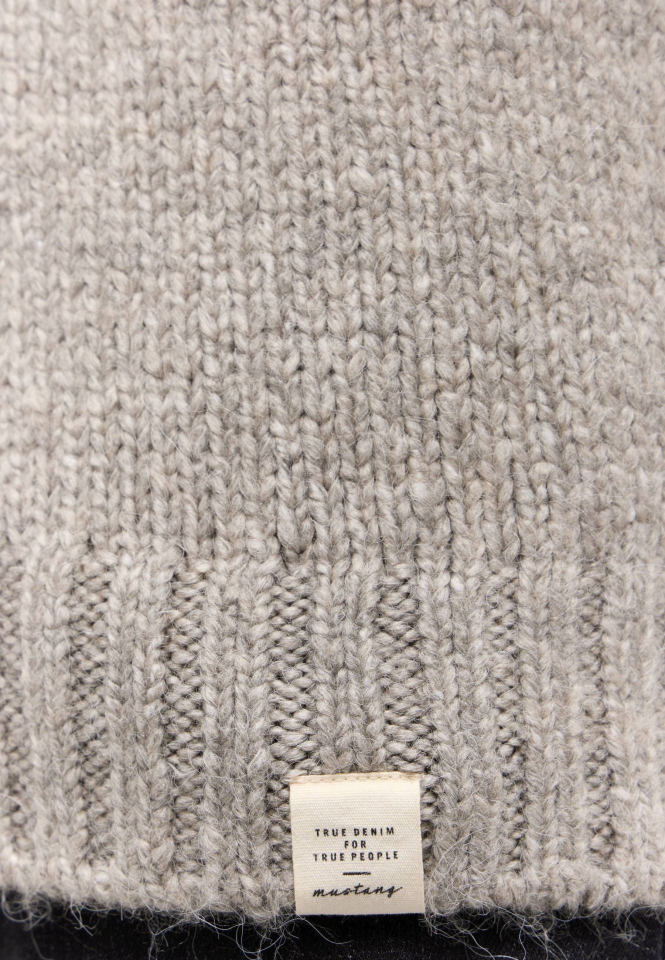 Męskie sweter MUSTANG Edmonds Mid Grey Mélange 1015481 4140