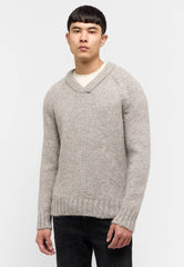 Męskie sweter MUSTANG Edmonds Mid Grey Mélange 1015481 4140