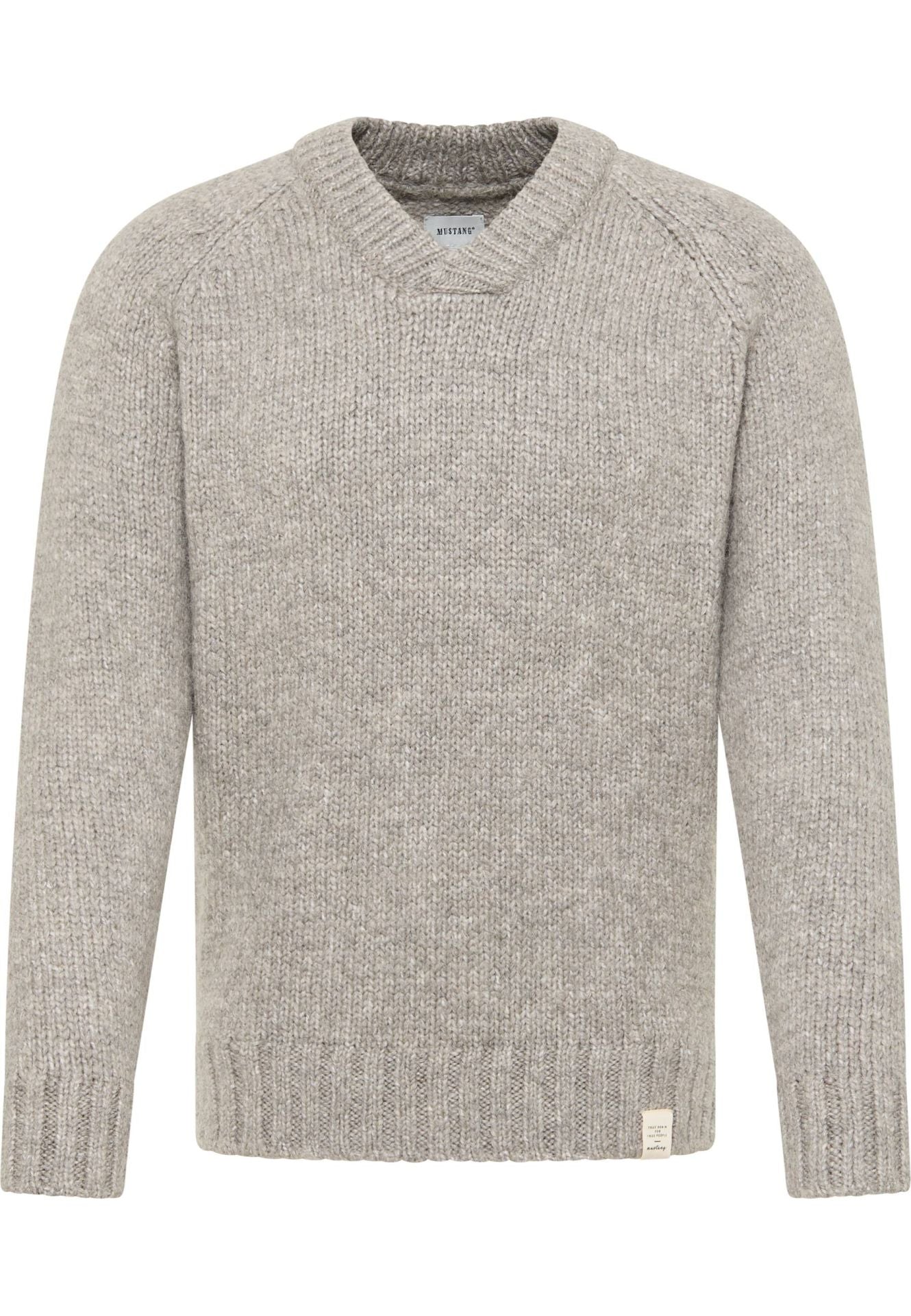 Męskie sweter MUSTANG Edmonds Mid Grey Mélange 1015481 4140