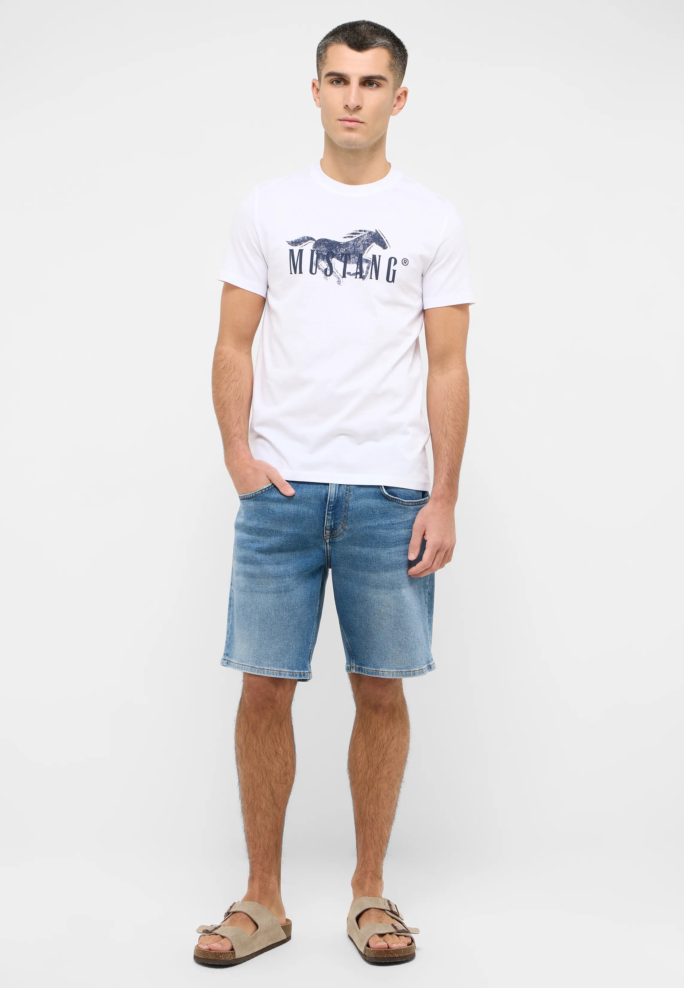 Męskie szorty Mustang Style Denver Shorts Denim Blue 1016454 5000 584