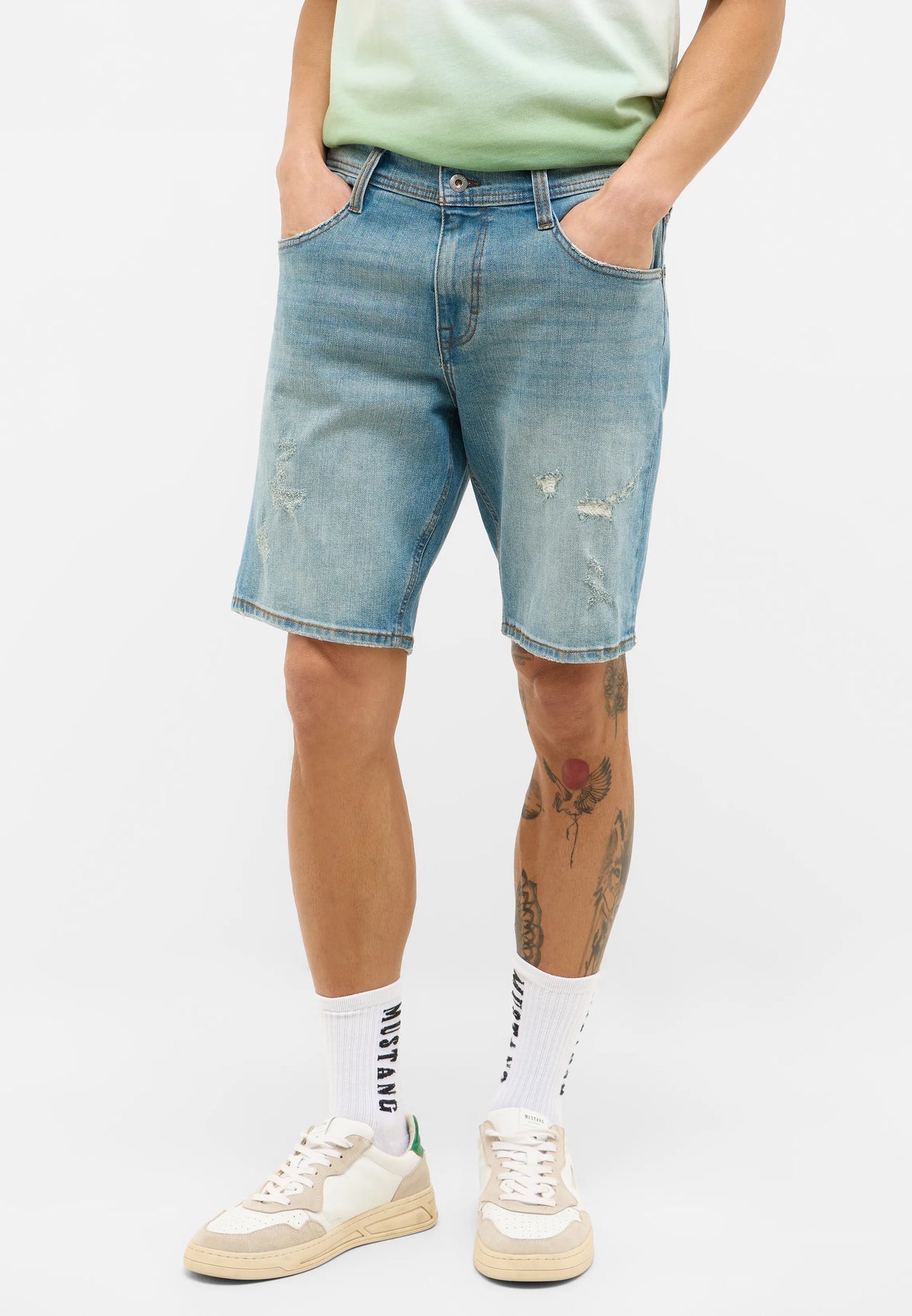 Męskie Szorty Mustang Style Denver Shorts Denim Blue 1016590 5000 313