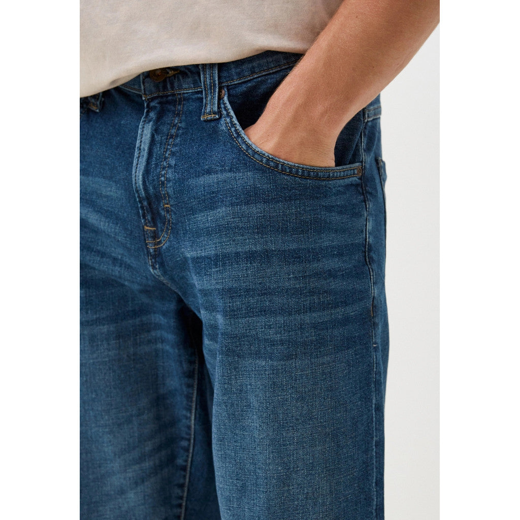 Męskie Szorty Jeansowe Mustang Jackson Shorts Denim Blue 1015153 5000 804