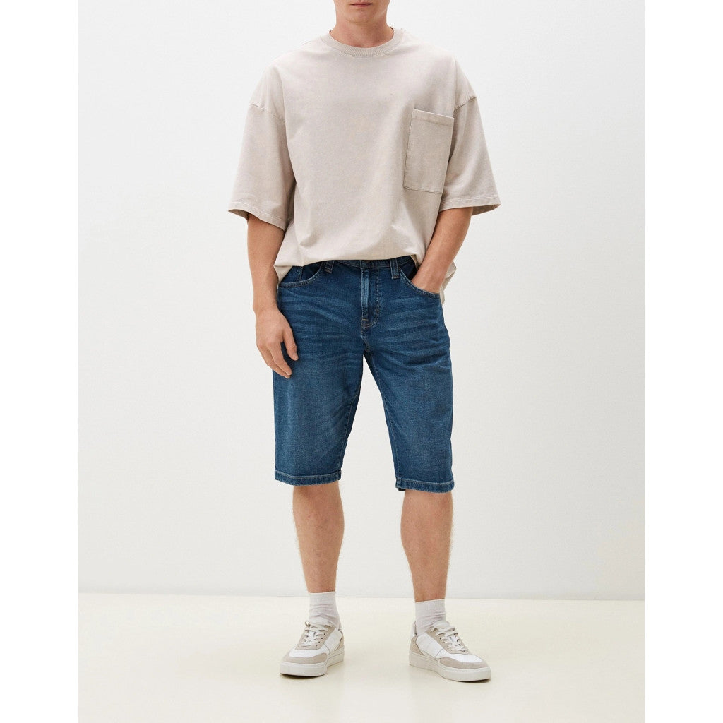 Męskie Szorty Jeansowe Mustang Jackson Shorts Denim Blue 1015153 5000 804