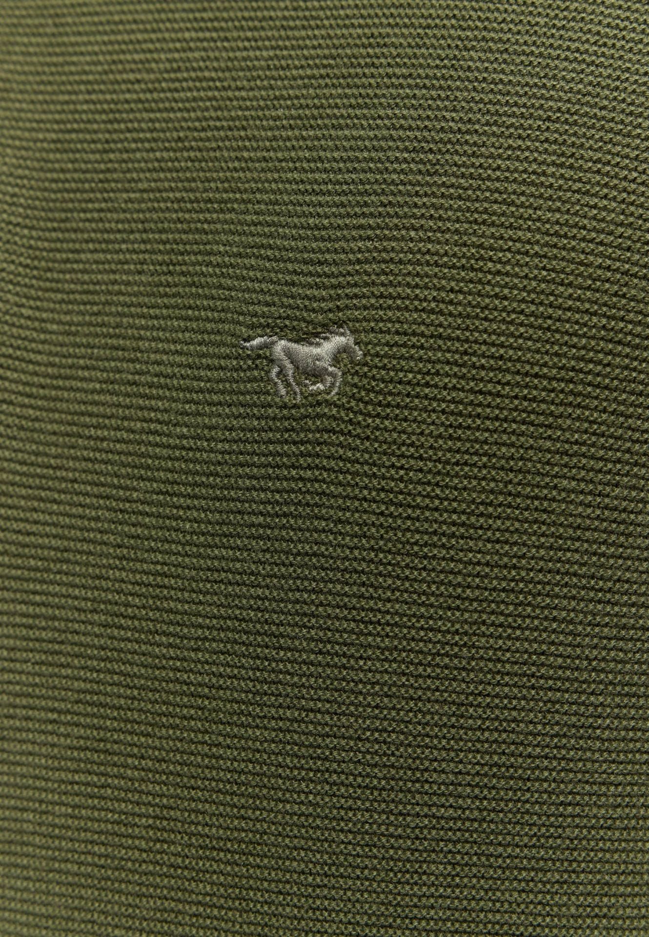 Mustang Style: Everett Rifle Green 1015474 6514 MĘSKI SWETER