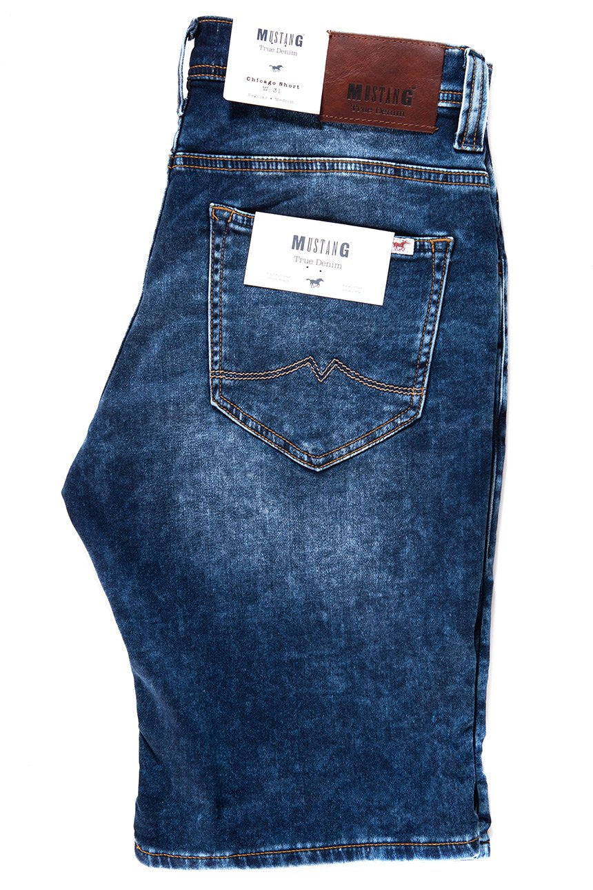 SPODENKI MĘSKIE MUSTANG Chicago Short DENIM BLUE 1007113 5000 683