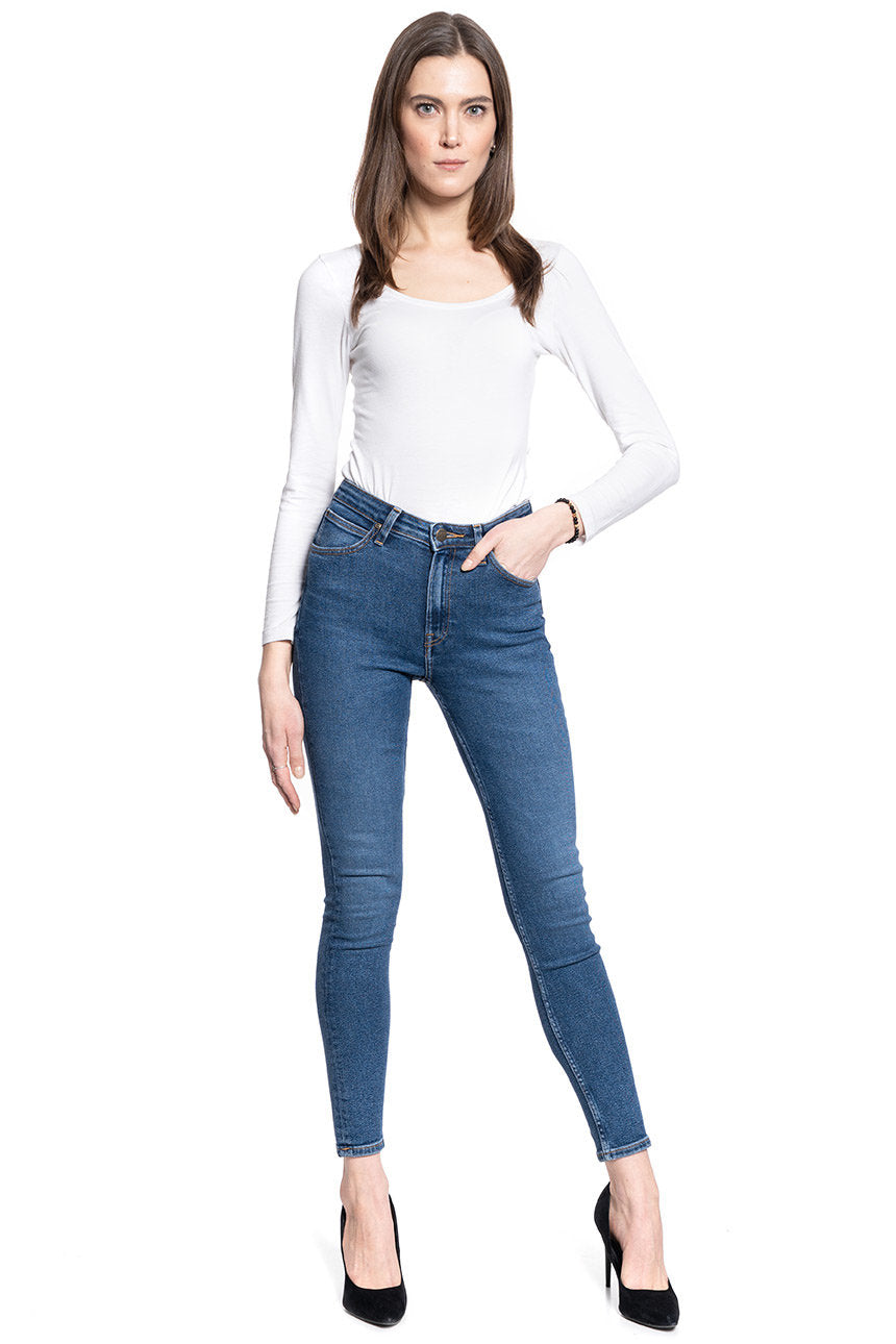 Spodnie Damskie Lee Ivy Super Skinny High Mid De Niro L32EDTQQ 112107382