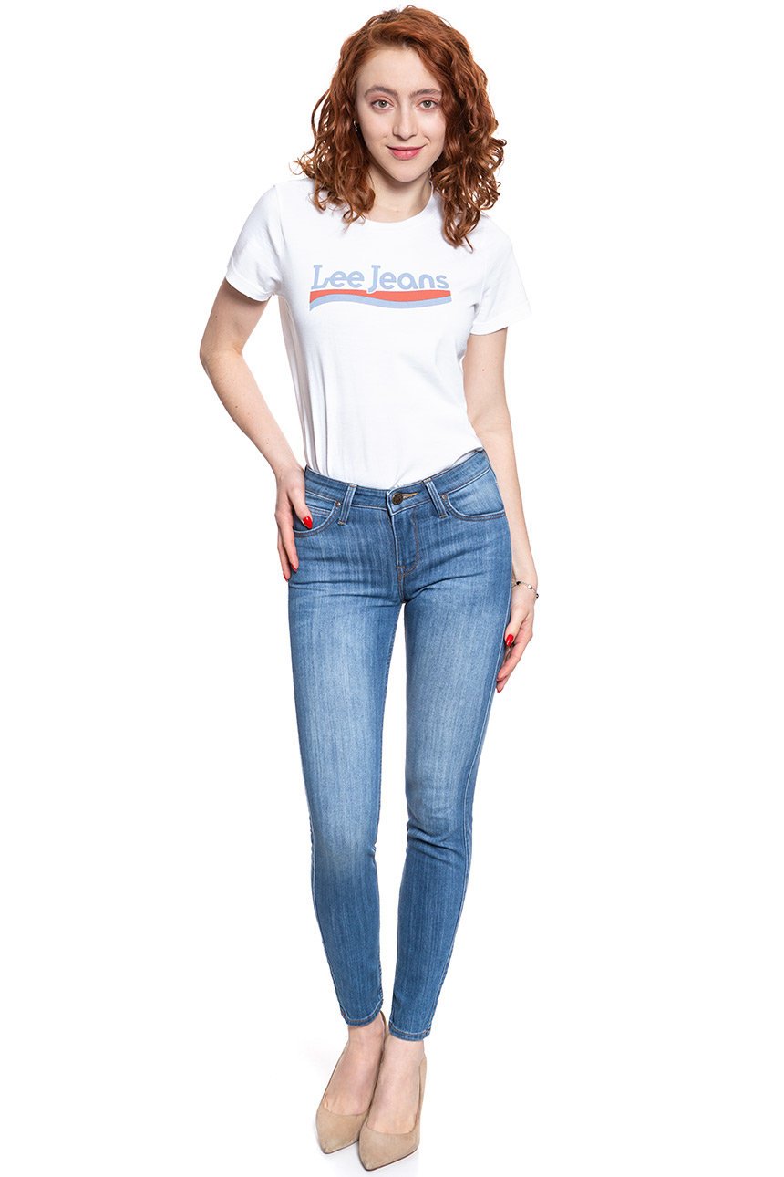 SPODNIE DAMSKIE LEE SCARLETT HIGH BLUE L526PFYO 112111798