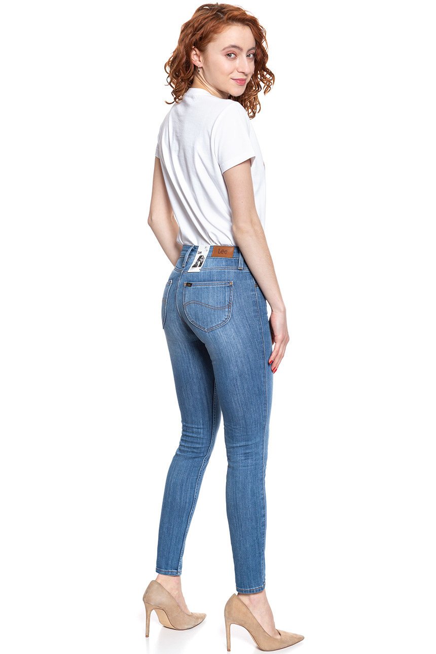 SPODNIE DAMSKIE LEE SCARLETT HIGH BLUE L526PFYO 112111798