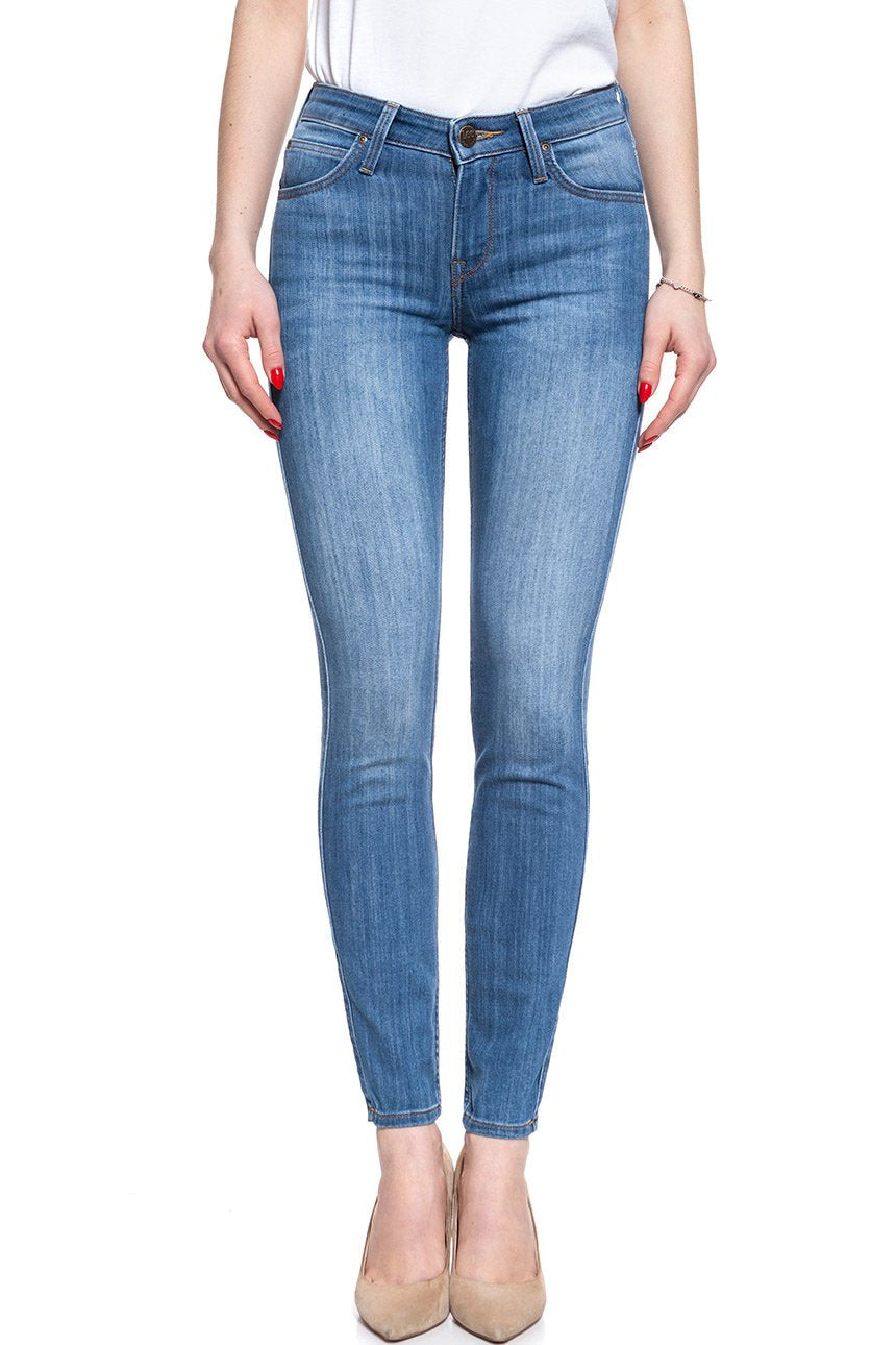 SPODNIE DAMSKIE LEE SCARLETT HIGH BLUE L526PFYO 112111798