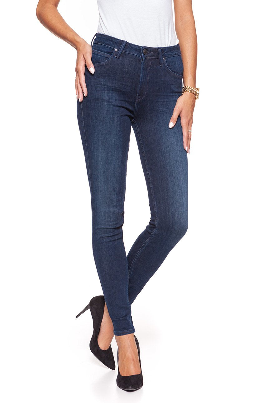 SPODNIE DAMSKIE LEE SCARLETT HIGH MIDNIGHT WORN L626KJMA