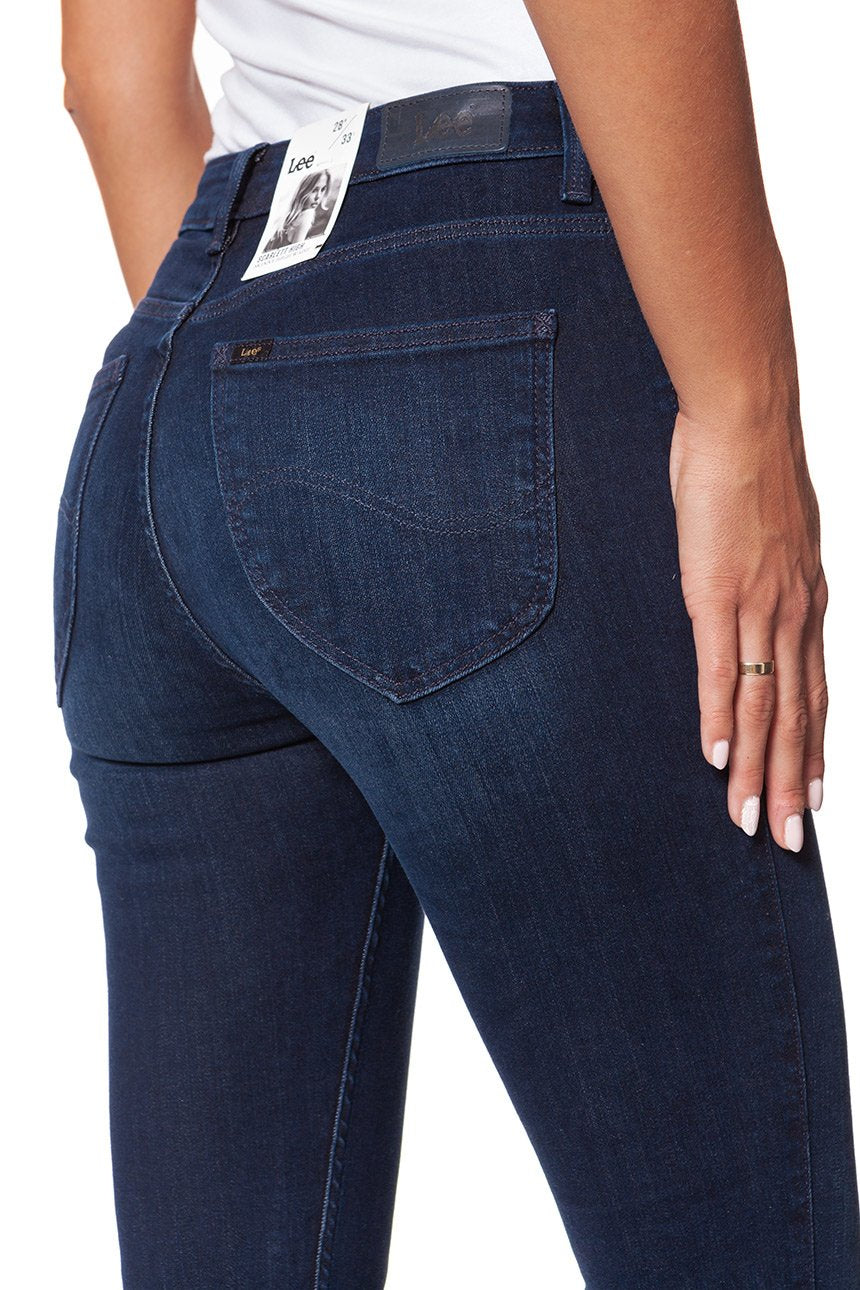 SPODNIE DAMSKIE LEE SCARLETT HIGH MIDNIGHT WORN L626KJMA