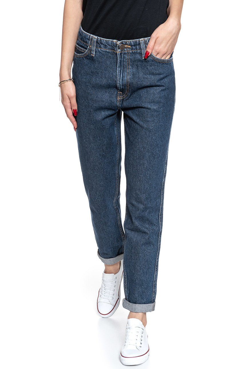 SPODNIE DAMSKIE LEE TAILORED MOM DARK WORN L31IRDEP 112107151