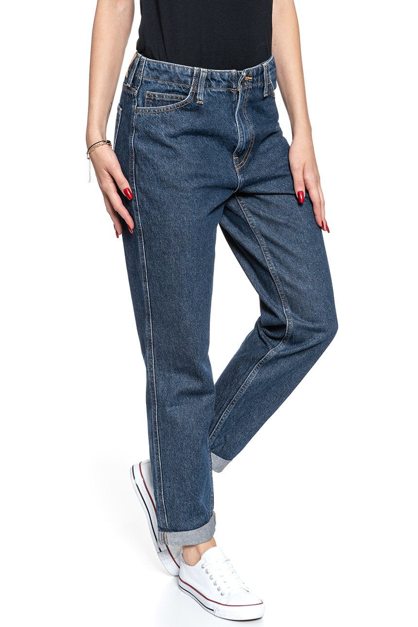 SPODNIE DAMSKIE LEE TAILORED MOM DARK WORN L31IRDEP 112107151