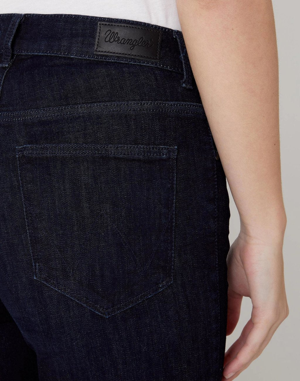 SPODNIE DAMSKIE WRANGLER HIGH RISE SKINNY BLUE BLACK W27HSZ51L 112128120