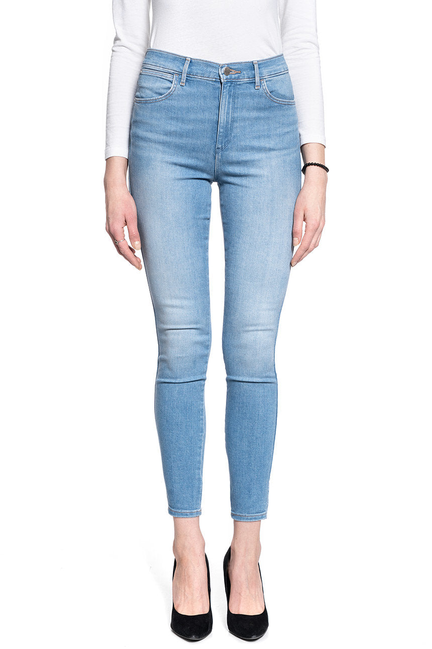 SPODNIE DAMSKIE WRANGLER HIGH RISE SKINNY SOFT CLOUD W27HZI29R 112128152
